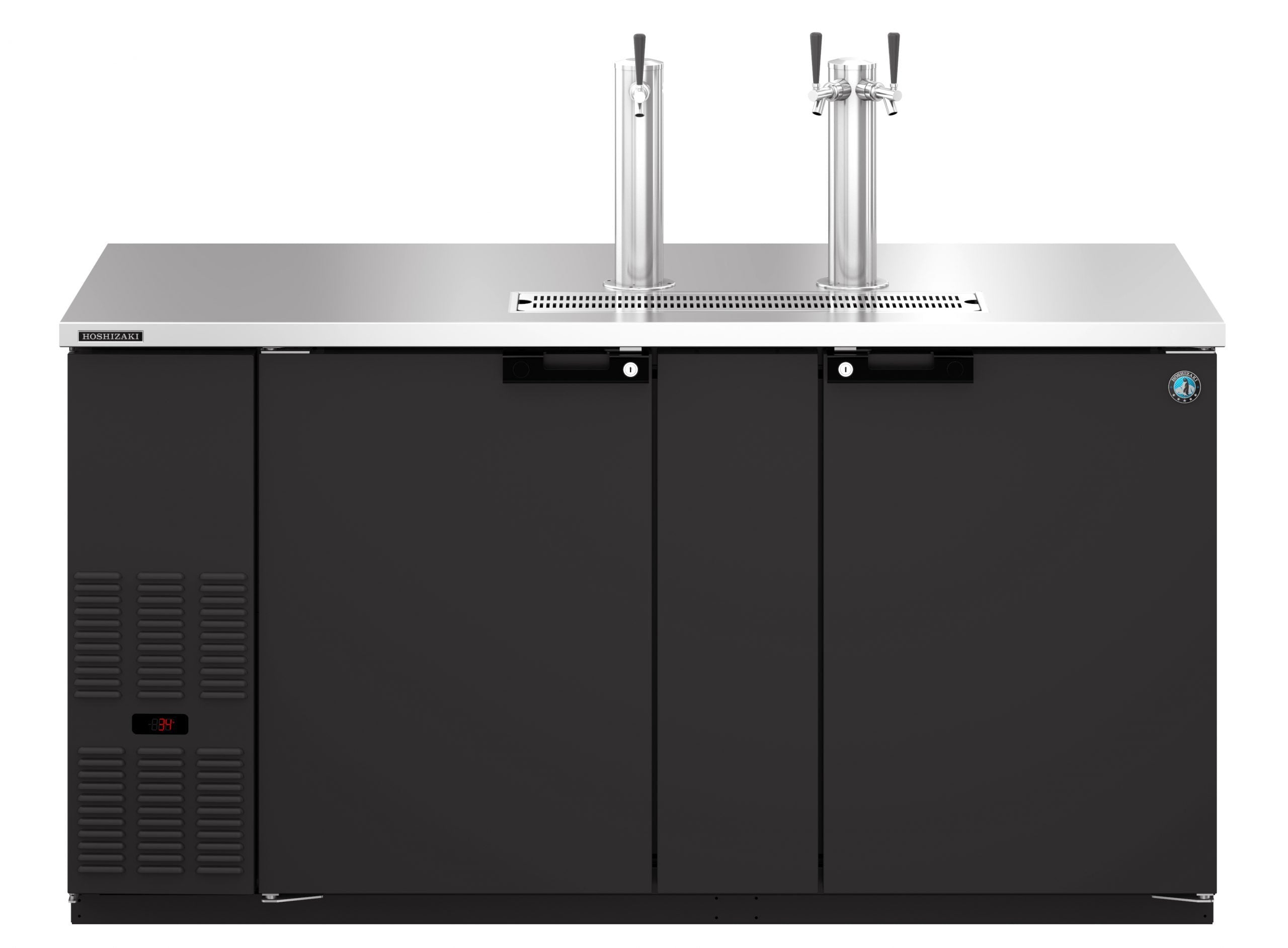 Hoshizaki DD69 | 70" Wide 2 Section Black Vinyl Direct Draw