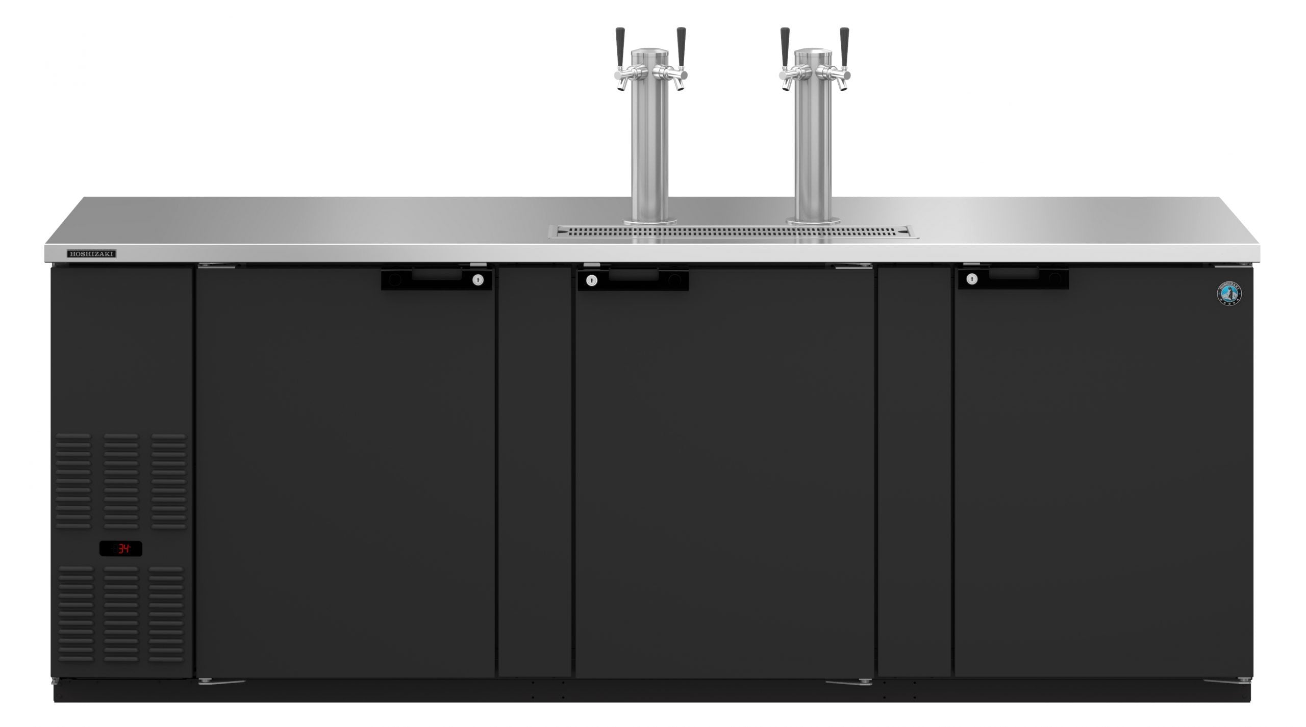 Hoshizaki DD95 | 96" Wide 3 Section Black Vinyl Direct Draw