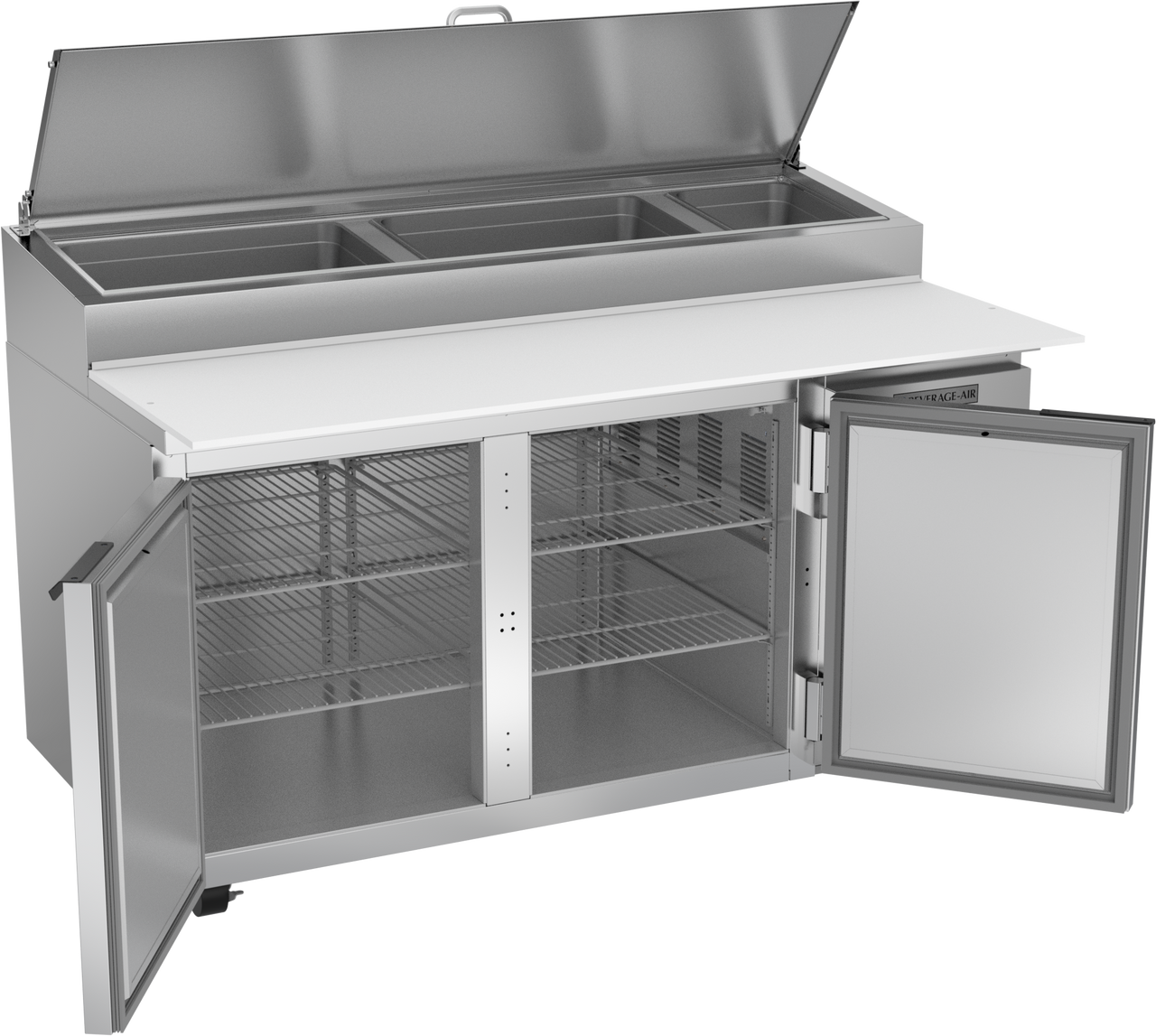 Beverage Air DP60HC | 60" Wide 2 Door Pizza Prep Table