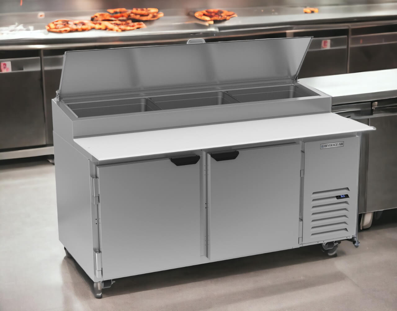 Beverage Air DP67HC | 67" Wide 2 Door Pizza Prep Table