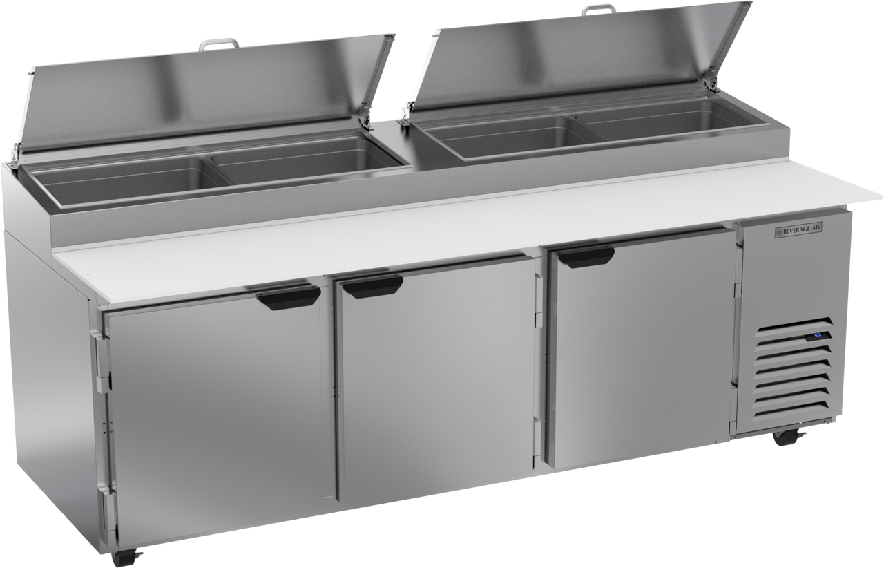 Beverage Air DP93HC | 93" Wide 3 Door Pizza Prep Table