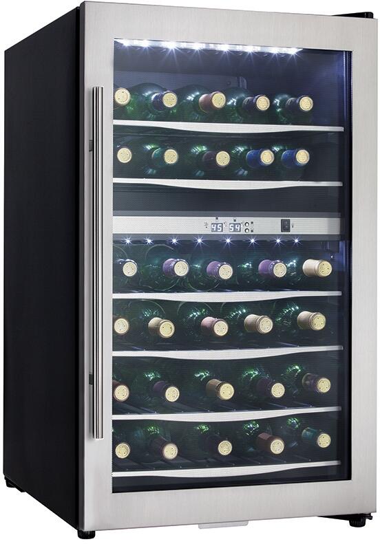 Danby DWC040A3BSSDD | 19.4" Wide Dual Zone 38 Bottle Wine Fridge