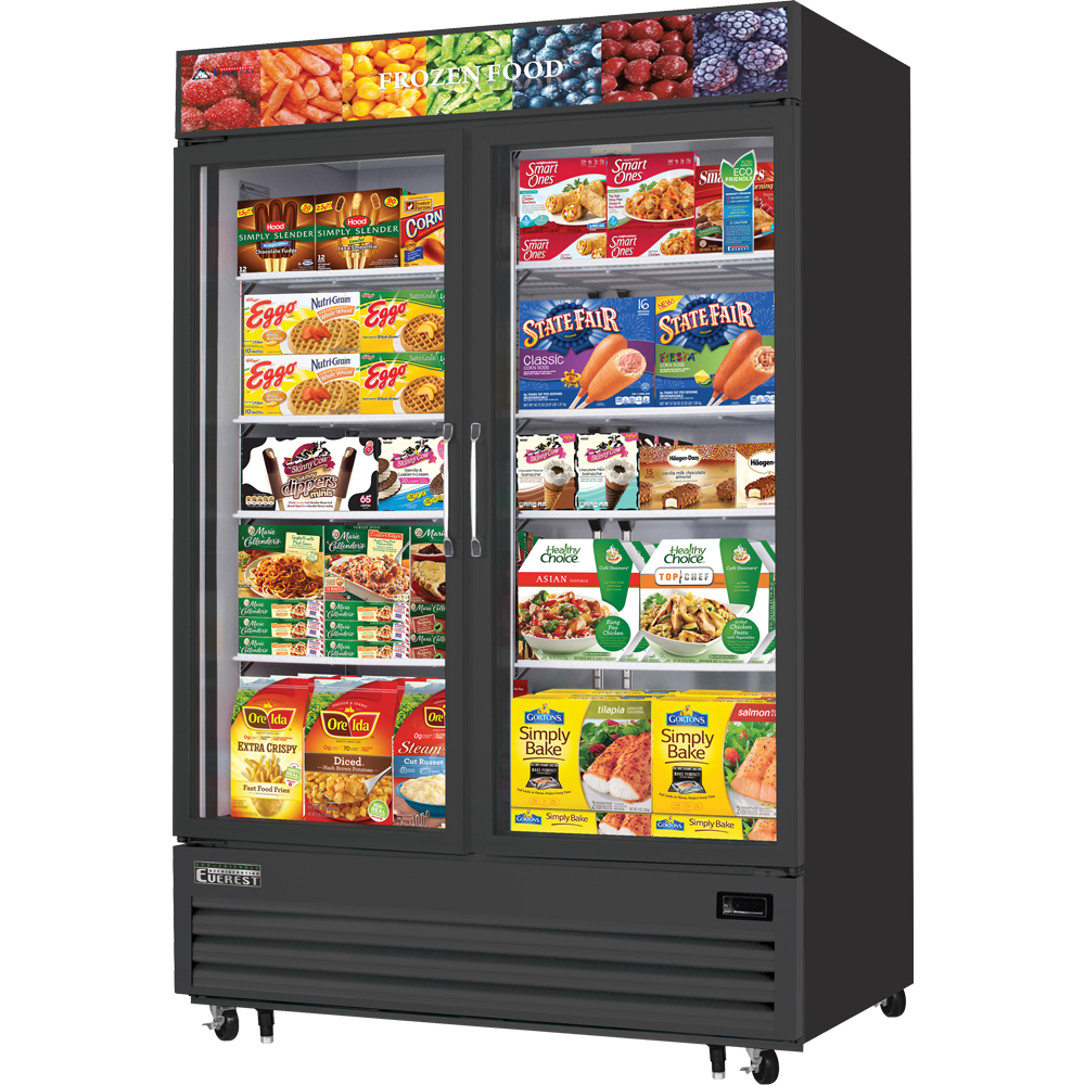 Everest | 55" Wide 2 Swing Door Merchandiser Freezer