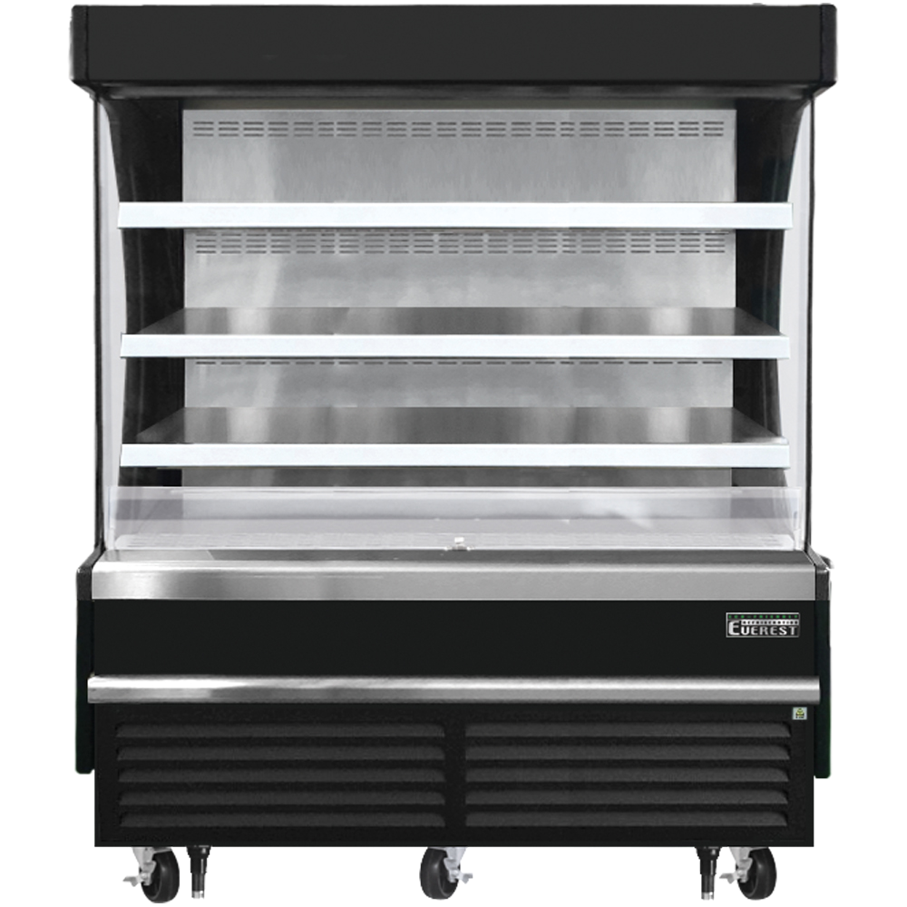 Everest | 60" Wide 3 Shelf Bottom Mount Short Open Air Merchandiser Refrigerator