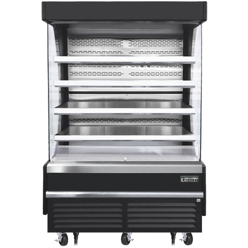 Everest | 60" Wide 4 Shelf Bottom Mount Tall Open Air Merchandiser Refrigerator