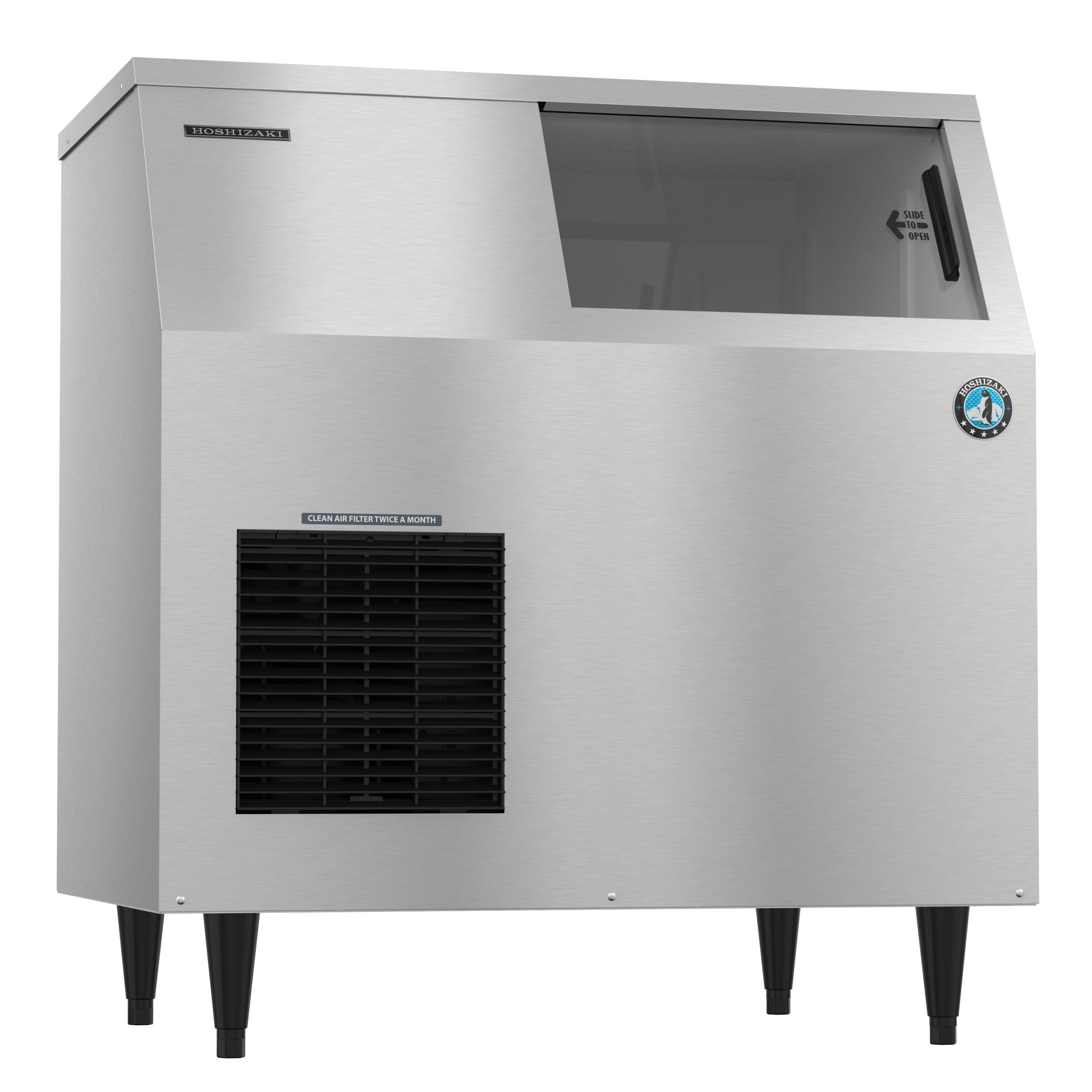 Hoshizaki F-500BAJ | 38" Wide Air-Cooled Undercounter Flaker Ice Maker w/ Built-In Storage Bin