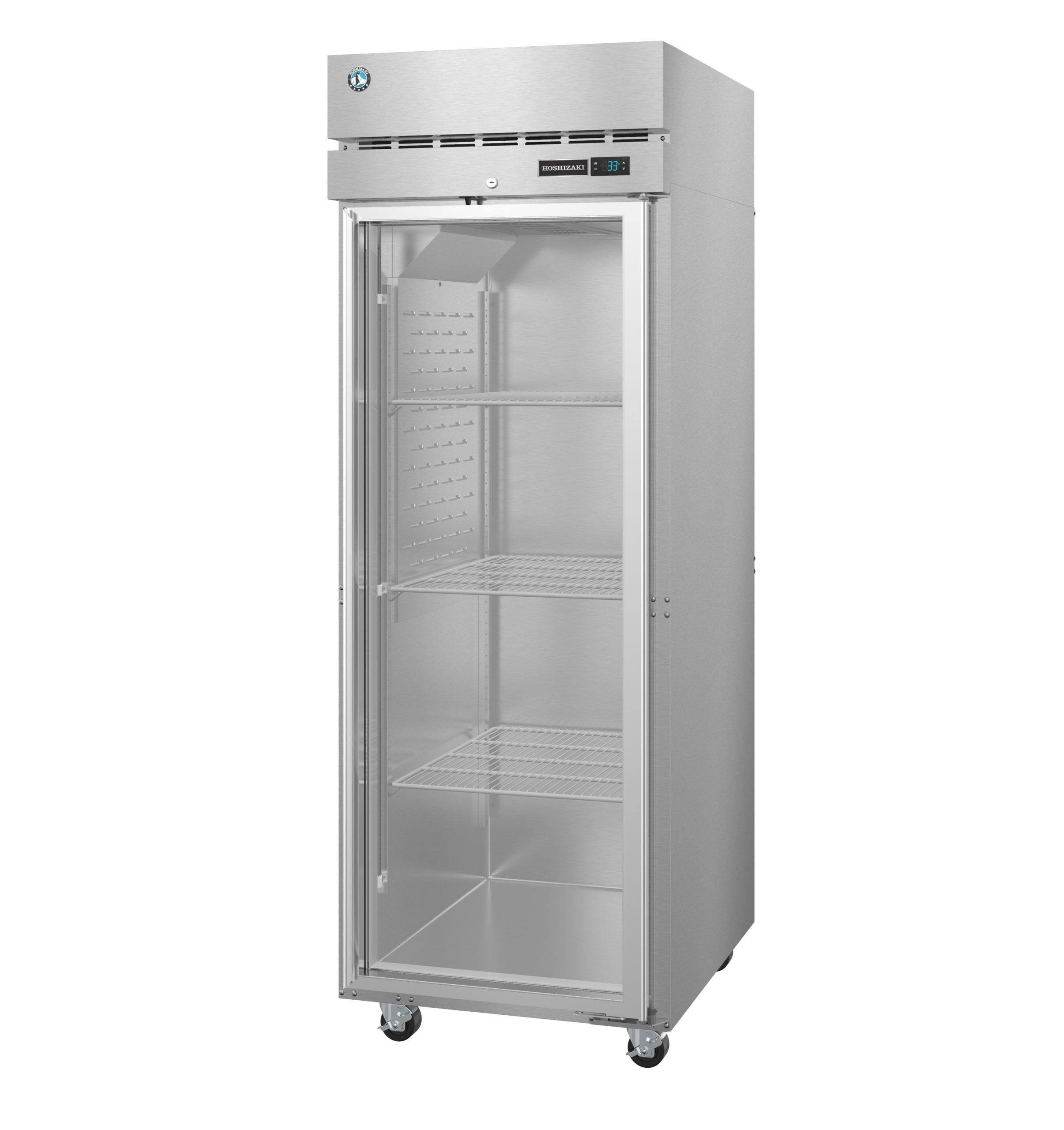 Hoshizaki F1A-FG | 28" Wide 1 Glass Door Top Mount Reach-In Freezer