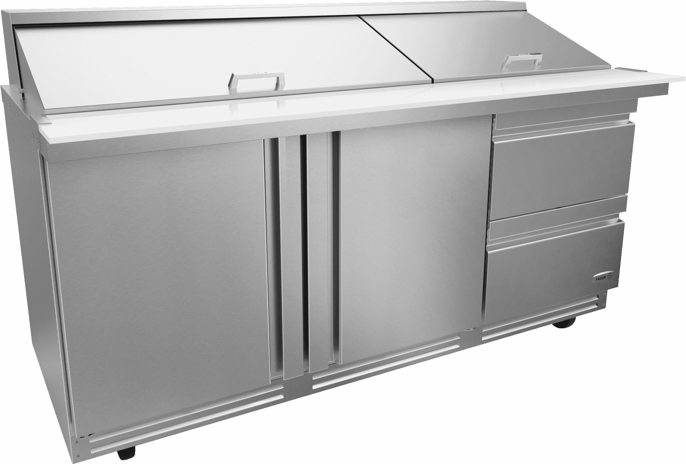 Fagor FMT-72-30-D2-N | 73" Wide 2 Drawer Mega Top Sandwich Prep Table