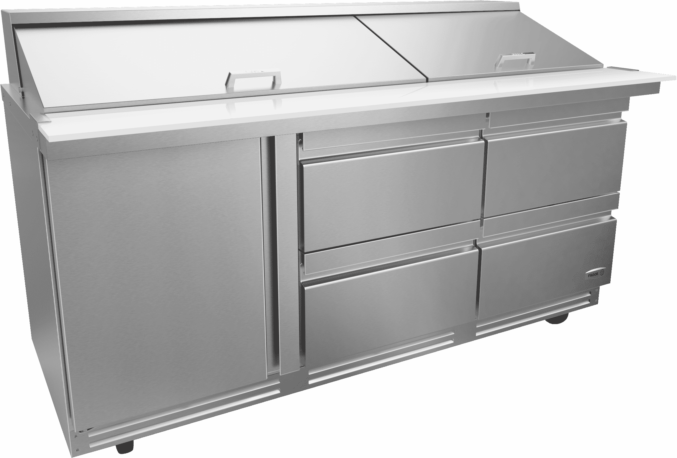 Fagor FMT-72-30-D4-N | 73" Wide 4 Drawer Mega Top Sandwich Prep Table