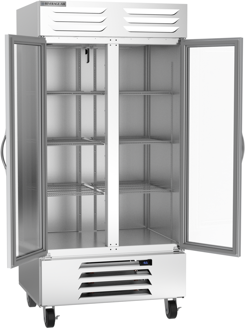 Beverage Air FB35HC-1G | 40" Wide 2 Glass Door Bottom Mount Reach-In Freezer Vista Series