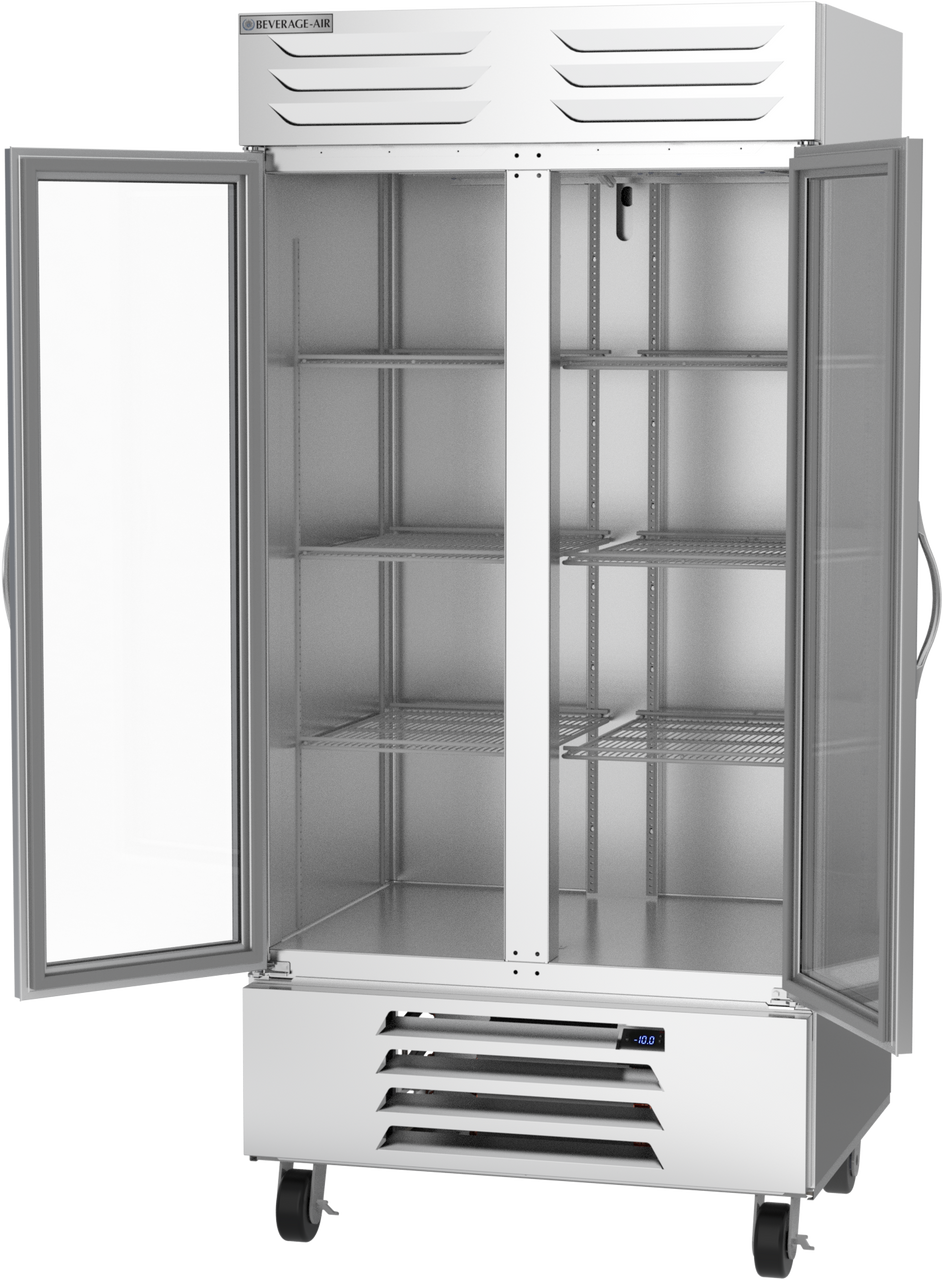 Beverage Air FB35HC-1G | 40" Wide 2 Glass Door Bottom Mount Reach-In Freezer Vista Series