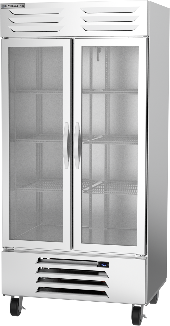 Beverage Air FB35HC-1G | 40" Wide 2 Glass Door Bottom Mount Reach-In Freezer Vista Series