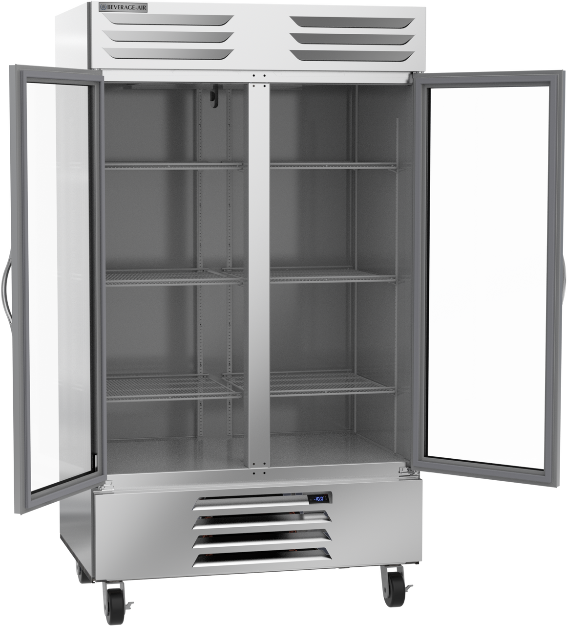 Beverage Air FB44HC-1G | 47" Wide 2 Glass Door Bottom Mount Reach-In Freezer Vista Series