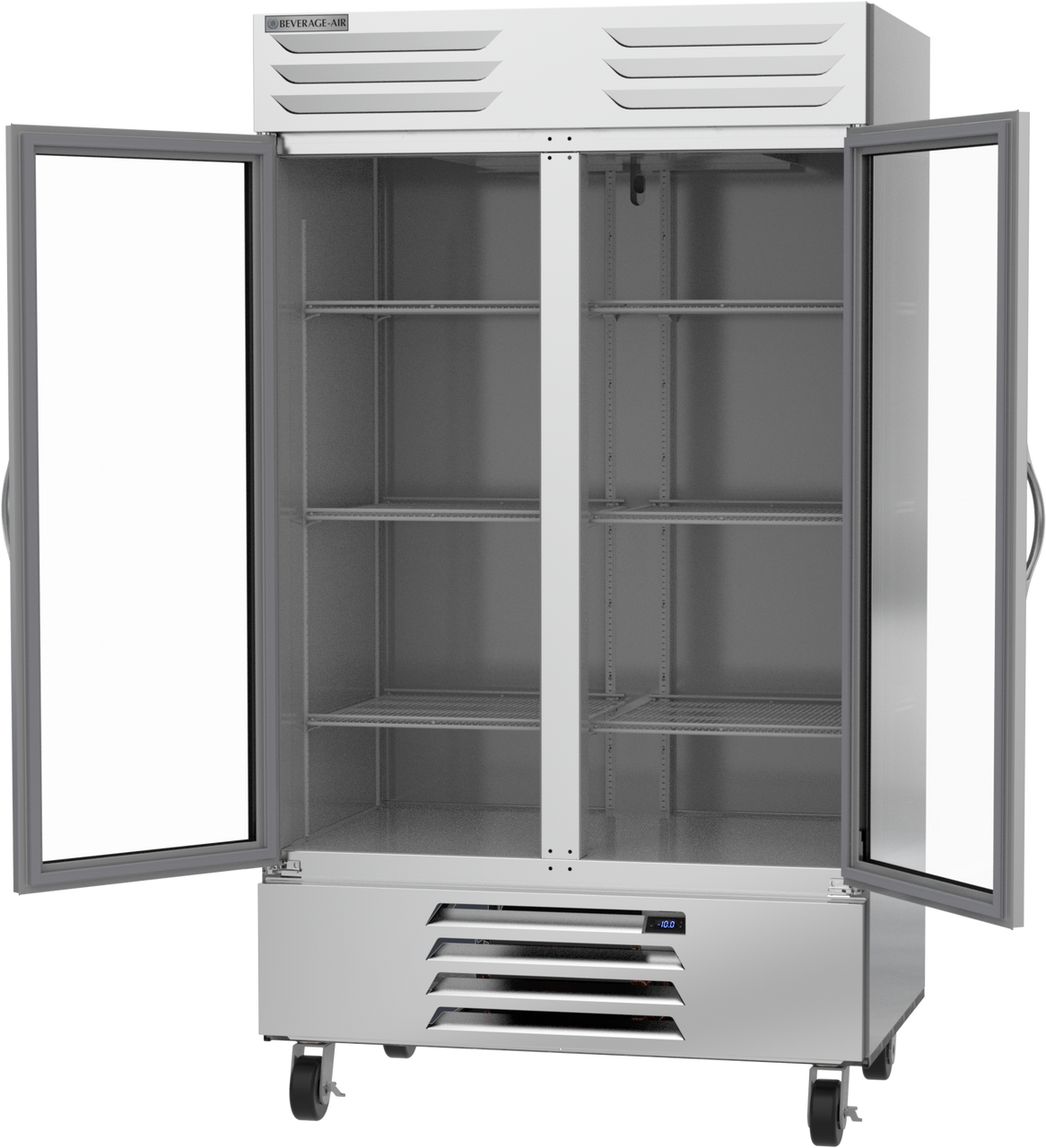 Beverage Air FB44HC-1G | 47" Wide 2 Glass Door Bottom Mount Reach-In Freezer Vista Series