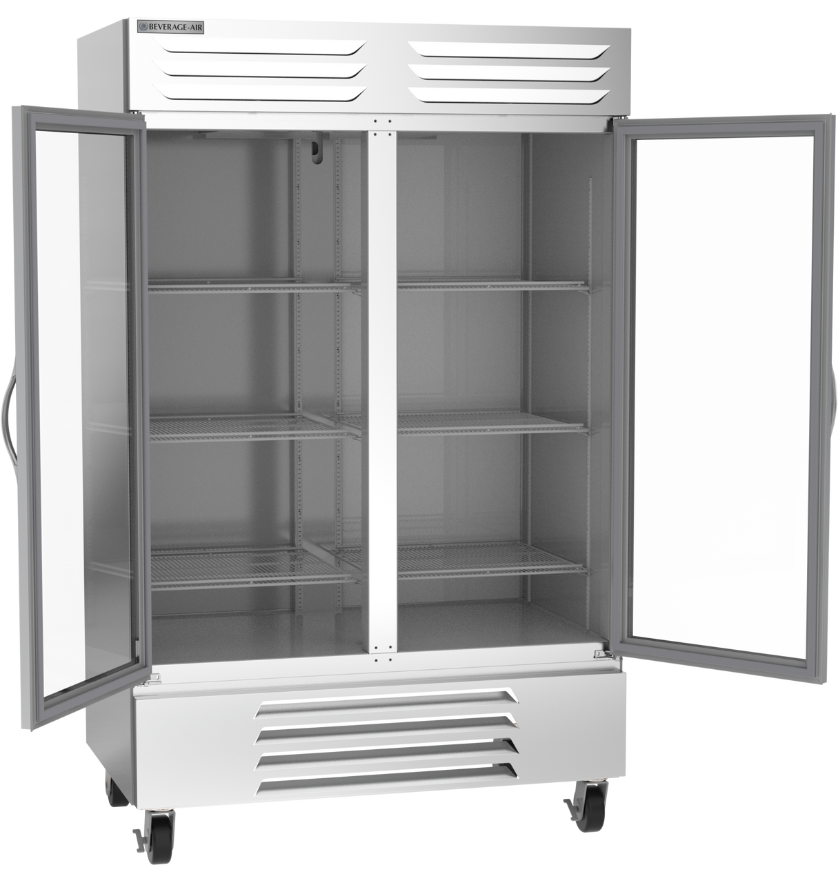 Beverage Air FB49HC-1G | 52" Wide 2 Glass Door Bottom Mount Reach-In Freezer Vista Series