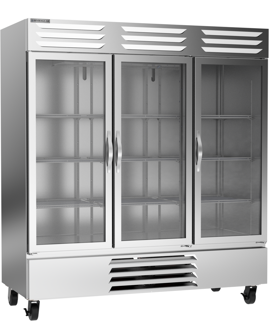 Beverage Air FB72HC-5G | 75" Wide 3 Glass Door Bottom Mount Reach-In Freezer Vista Series