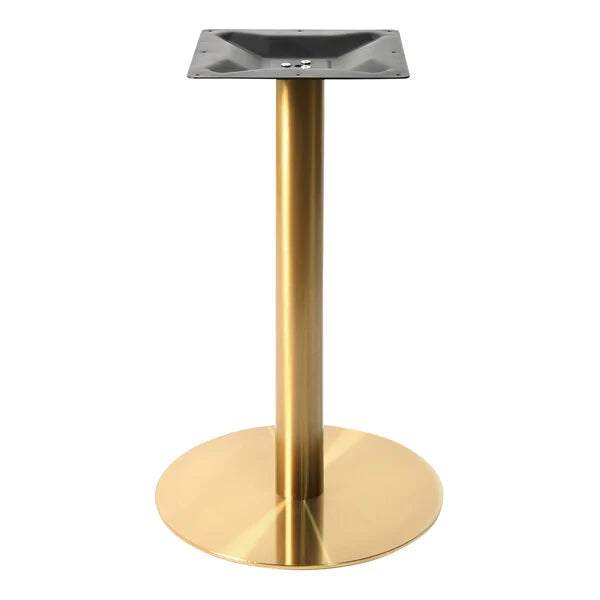 Art Marble Furniture 17" Round Gold Stainless Steel Table Base