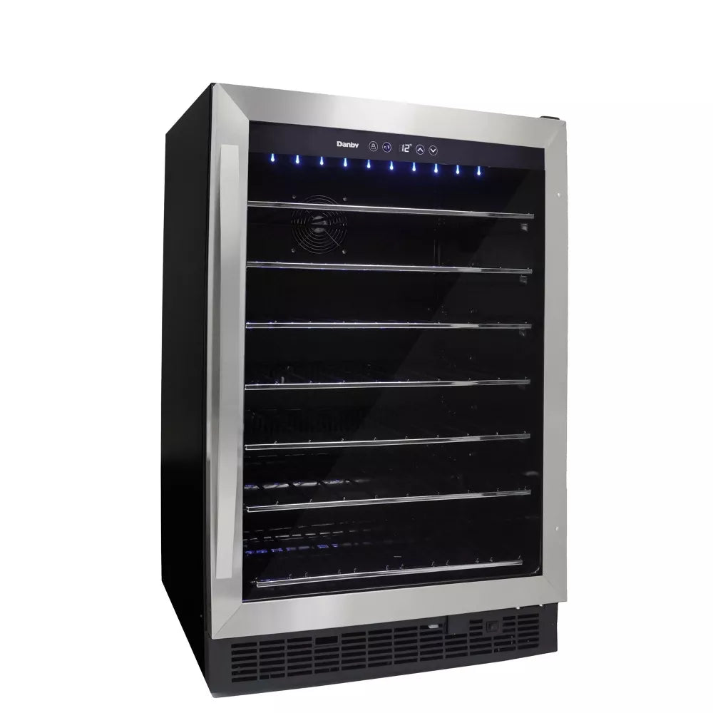 Danby DWC057A1BSS | 23.8" Wide Single Zone 60 Bottle Wine Fridge