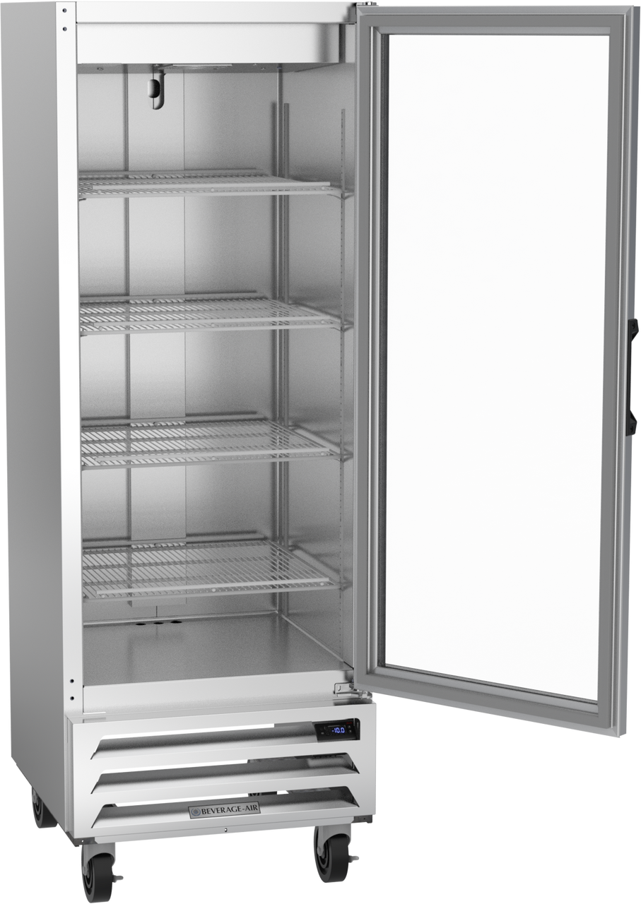 Beverage Air HBF12HC-1-G | 24" Wide 1 Glass Door Bottom Mount Reach-In Freezer Horizon Series