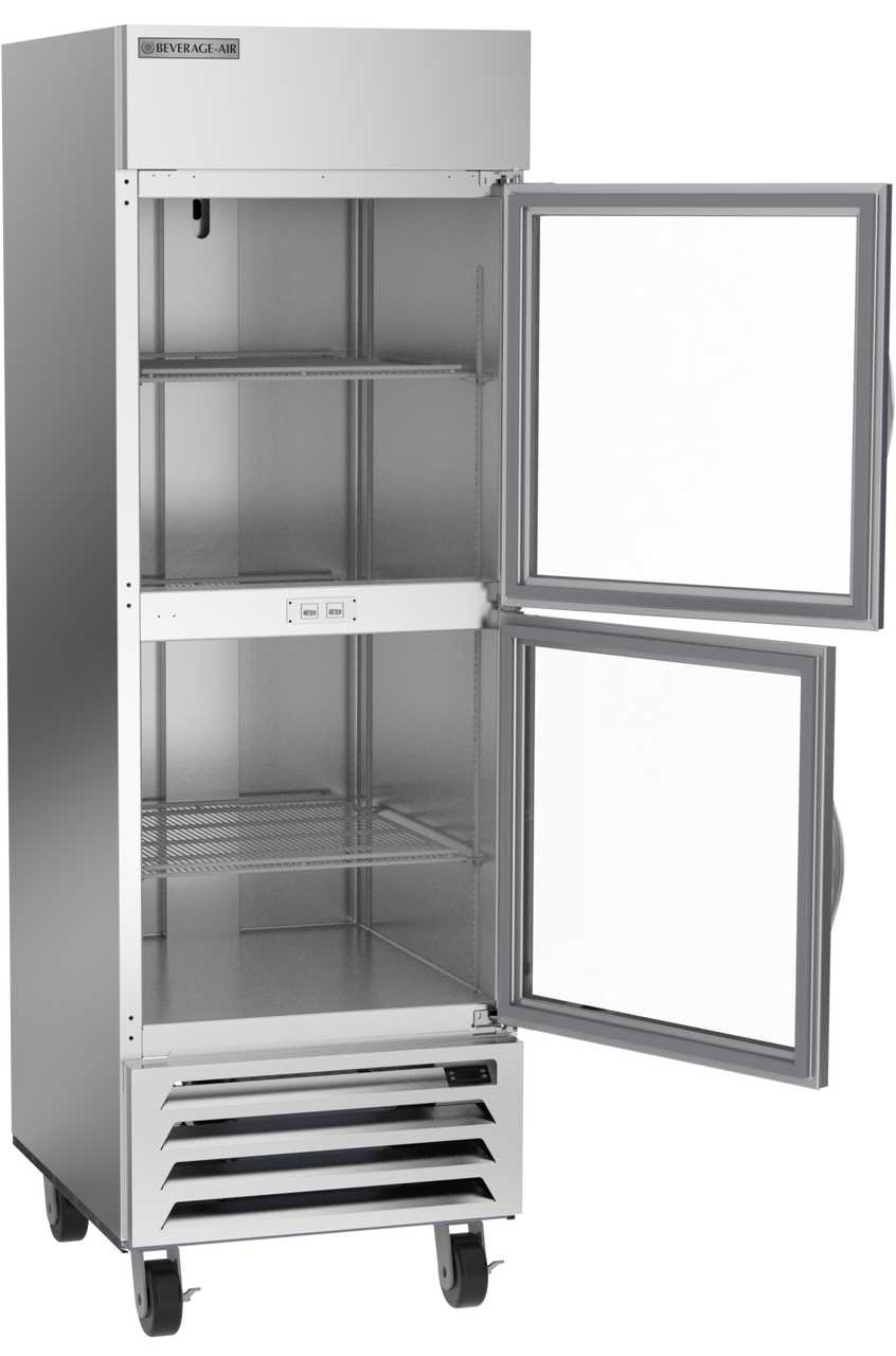 Beverage Air HBF23HC-1-HG | 27" Wide 2 Glass Door Bottom Mount Reach-In Freezer Horizon Series