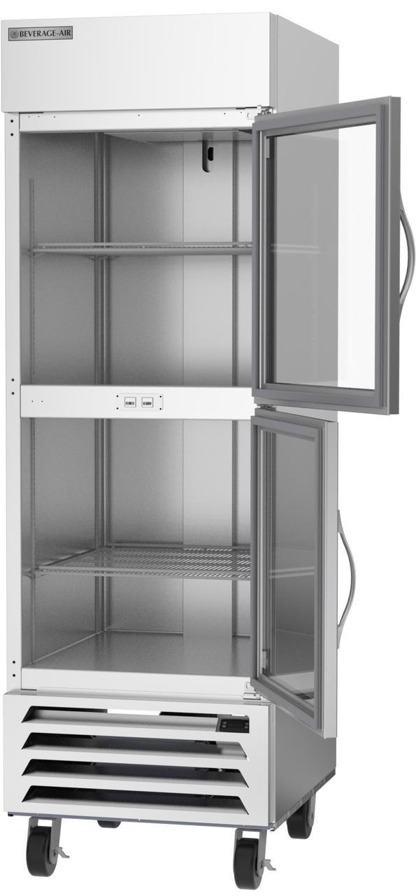 Beverage Air HBF23HC-1-HG | 27" Wide 2 Glass Door Bottom Mount Reach-In Freezer Horizon Series