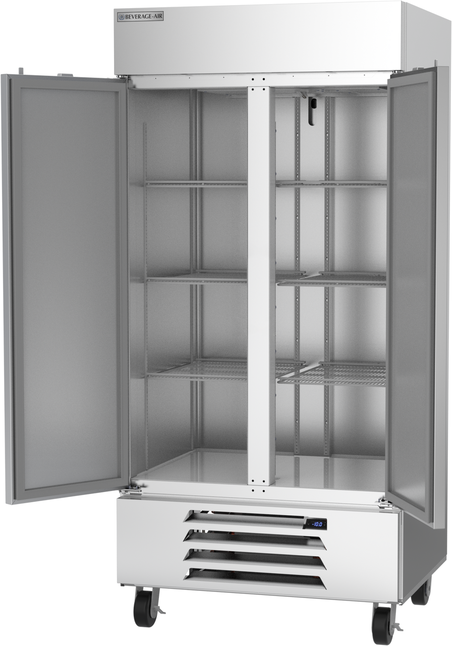 Beverage Air HBF35HC-1 | 40" Wide 2 Door Bottom Mount Reach-In Freezer Horizon Series