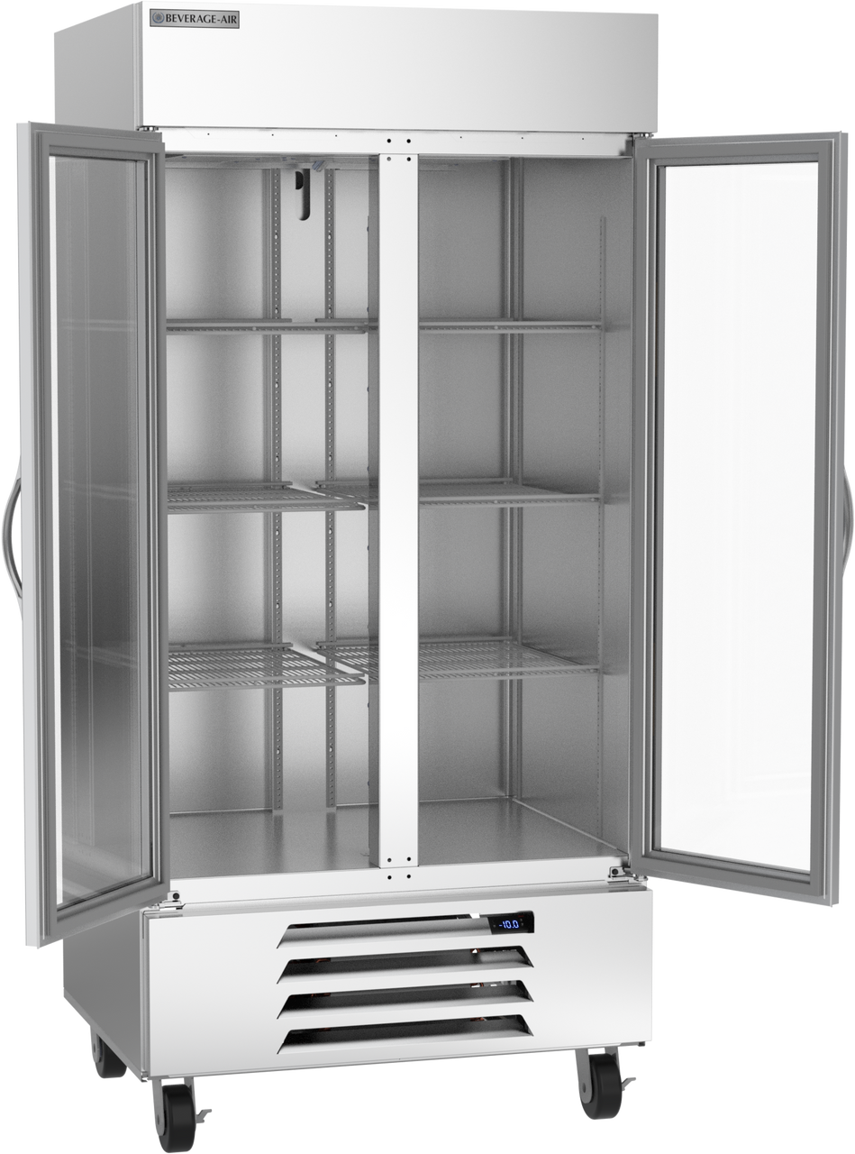 Beverage Air HBF35HC-1-G | 40" Wide 2 Glass Door Bottom Mount Reach-In Freezer Horizon Series