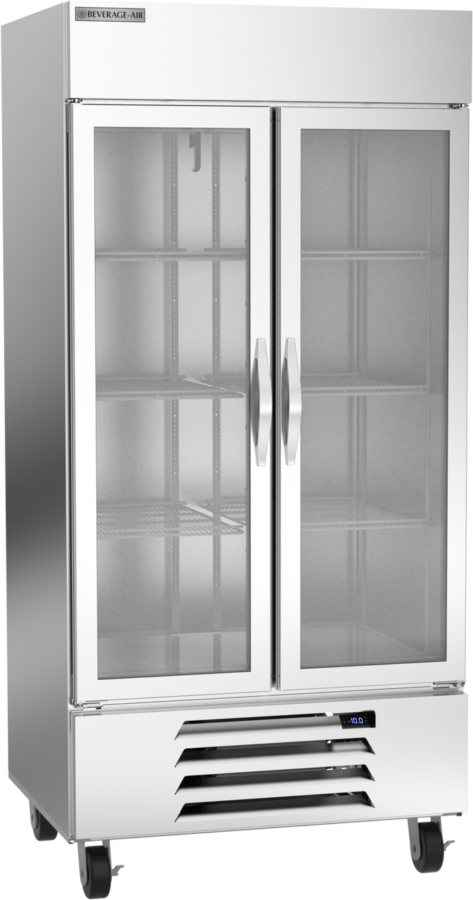 Beverage Air HBF35HC-1-G | 40" Wide 2 Glass Door Bottom Mount Reach-In Freezer Horizon Series