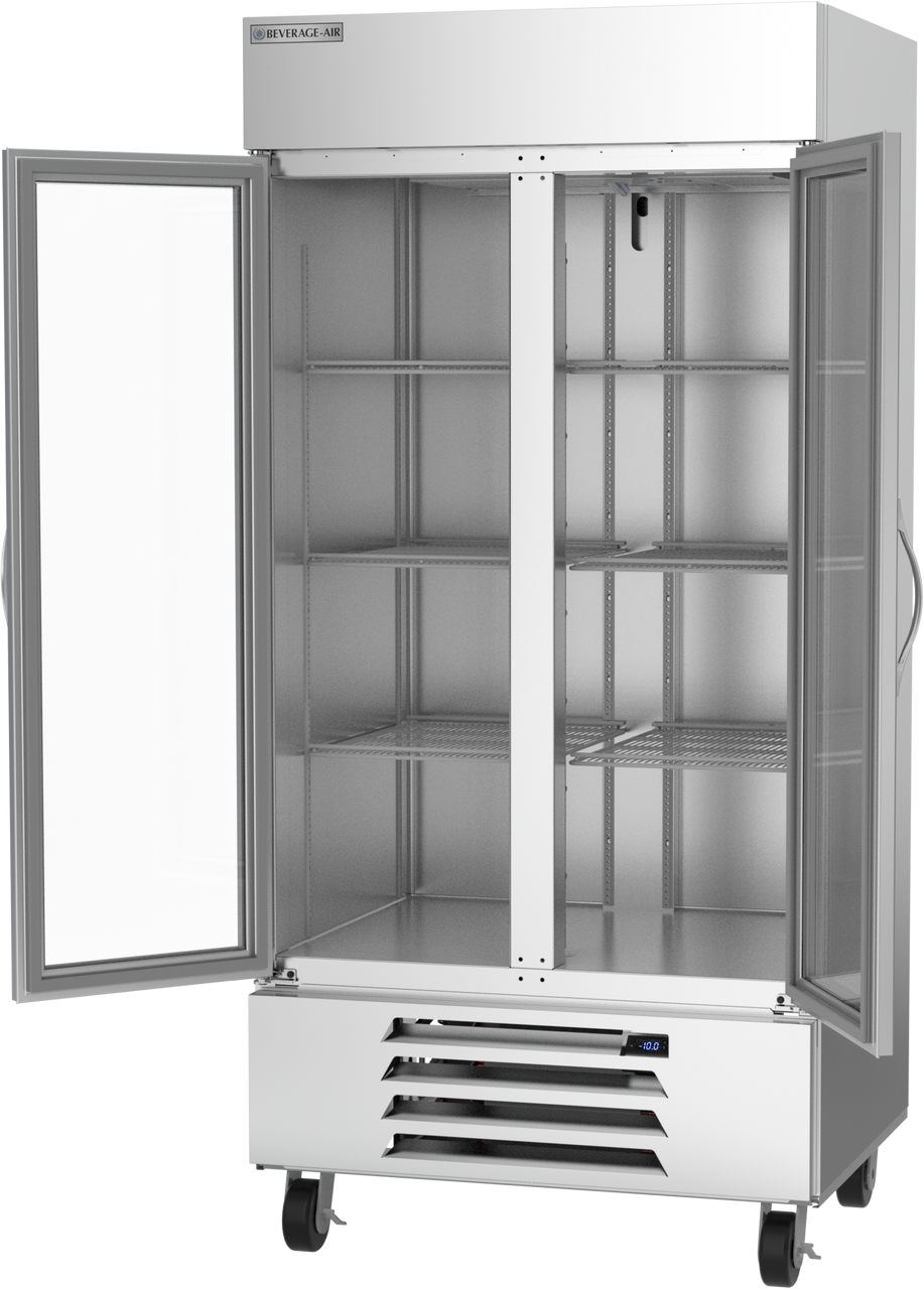 Beverage Air HBF35HC-1-G | 40" Wide 2 Glass Door Bottom Mount Reach-In Freezer Horizon Series