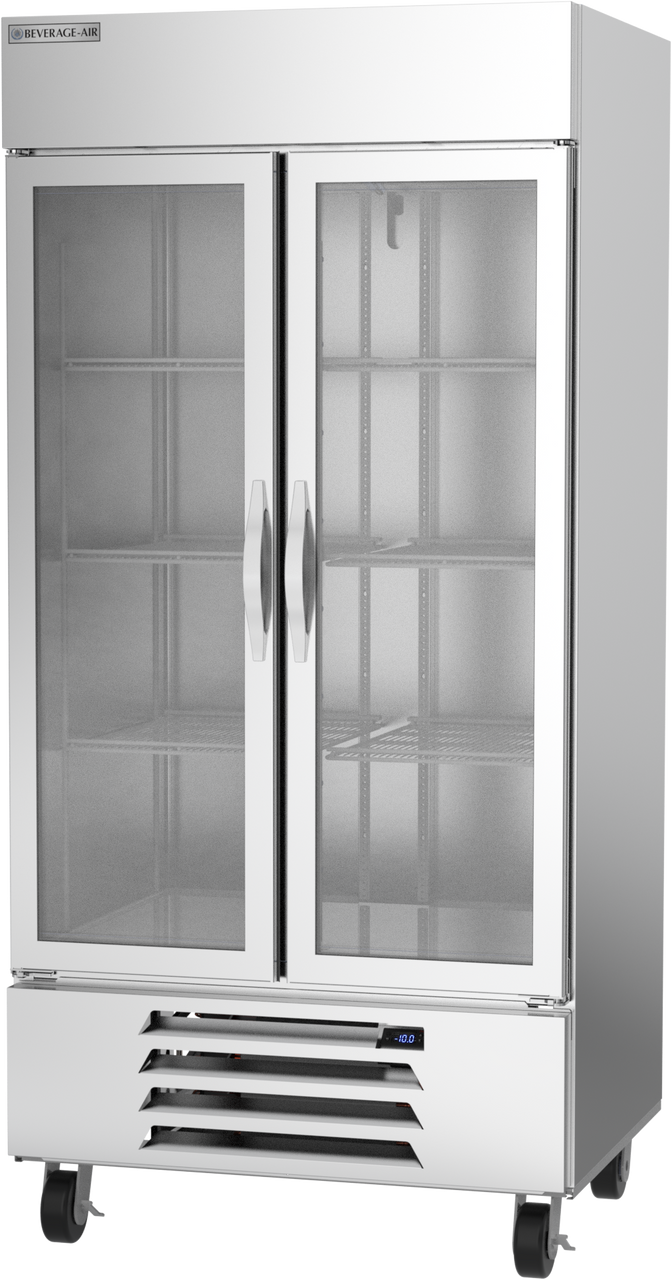 Beverage Air HBF35HC-1-G | 40" Wide 2 Glass Door Bottom Mount Reach-In Freezer Horizon Series