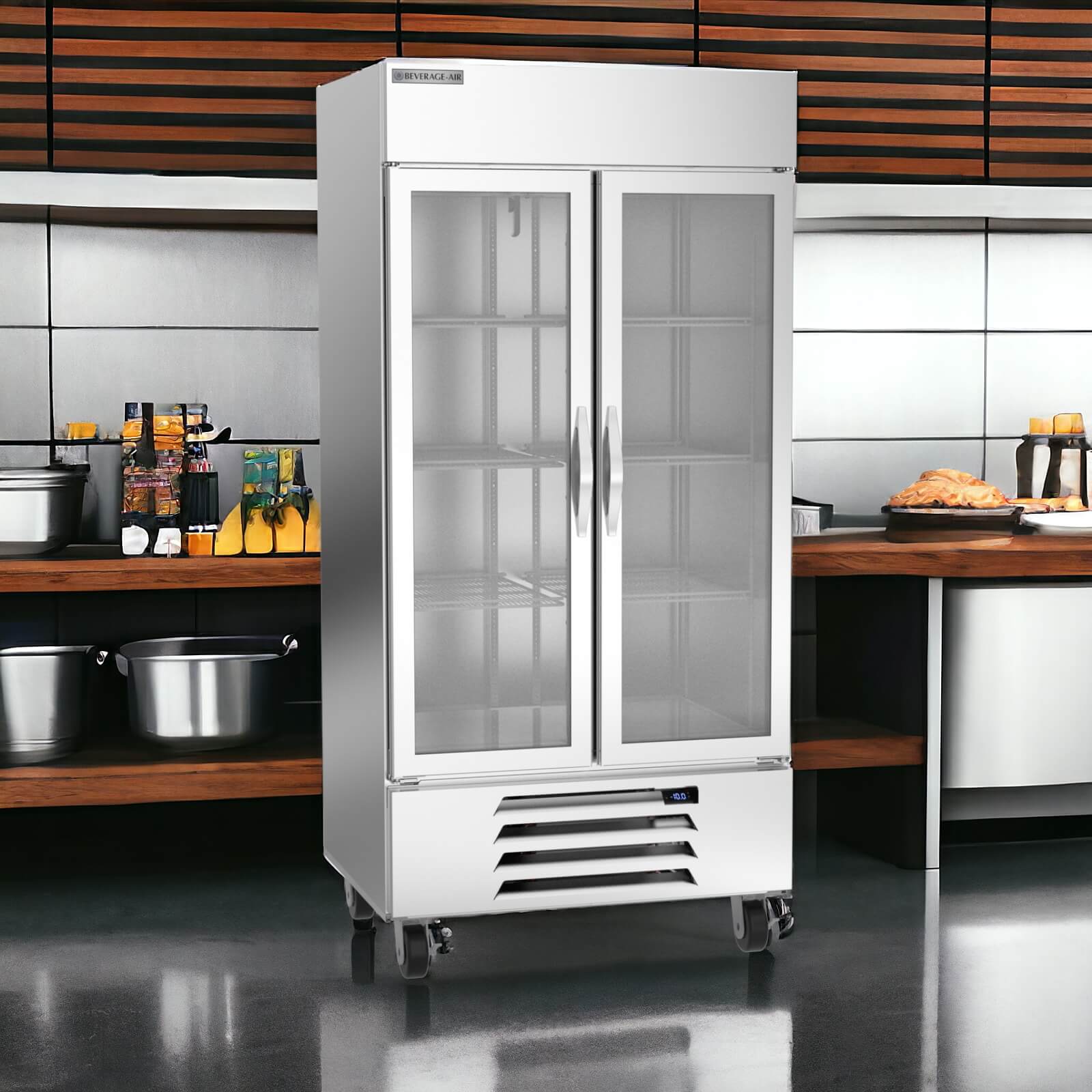 Beverage Air HBF35HC-1-G | 40" Wide 2 Glass Door Bottom Mount Reach-In Freezer Horizon Series