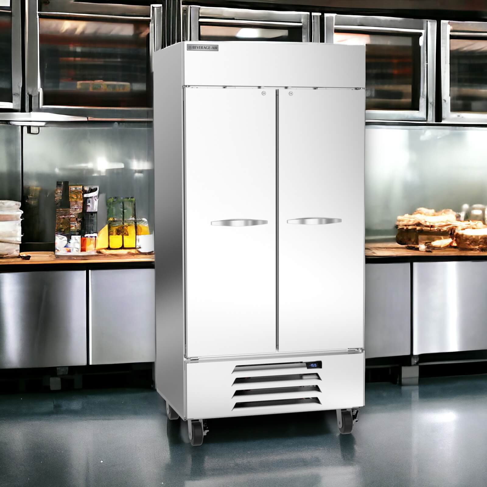 Beverage Air HBF35HC-1 | 40" Wide 2 Door Bottom Mount Reach-In Freezer Horizon Series