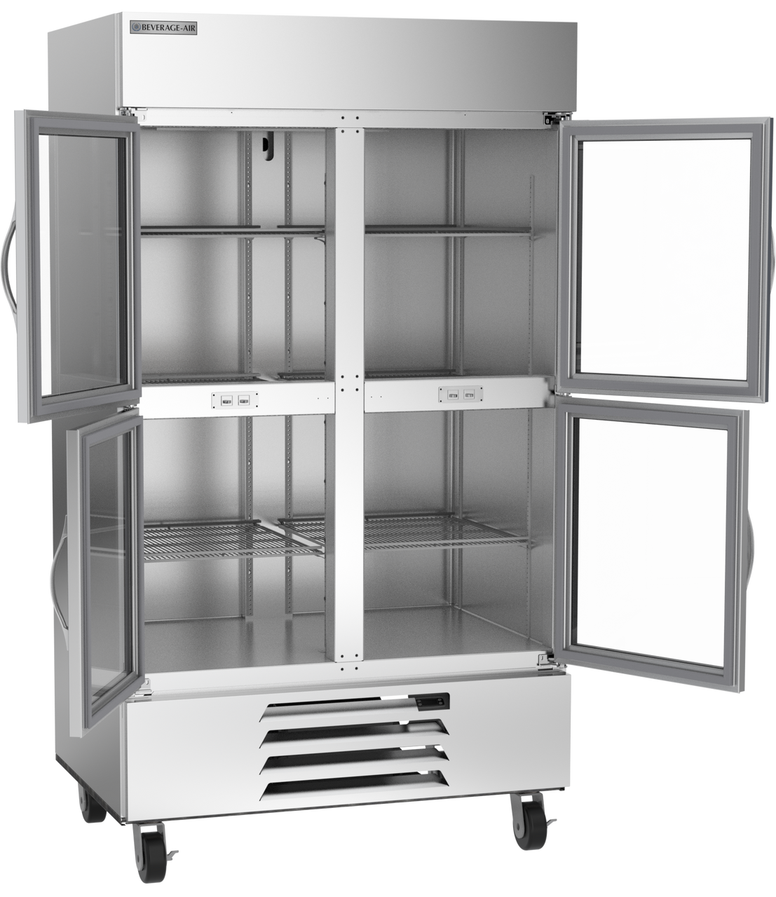 Beverage Air HBF44HC-1-HG | 47" Wide 4 Glass Door Bottom Mount Reach-In Freezer Horizon Series