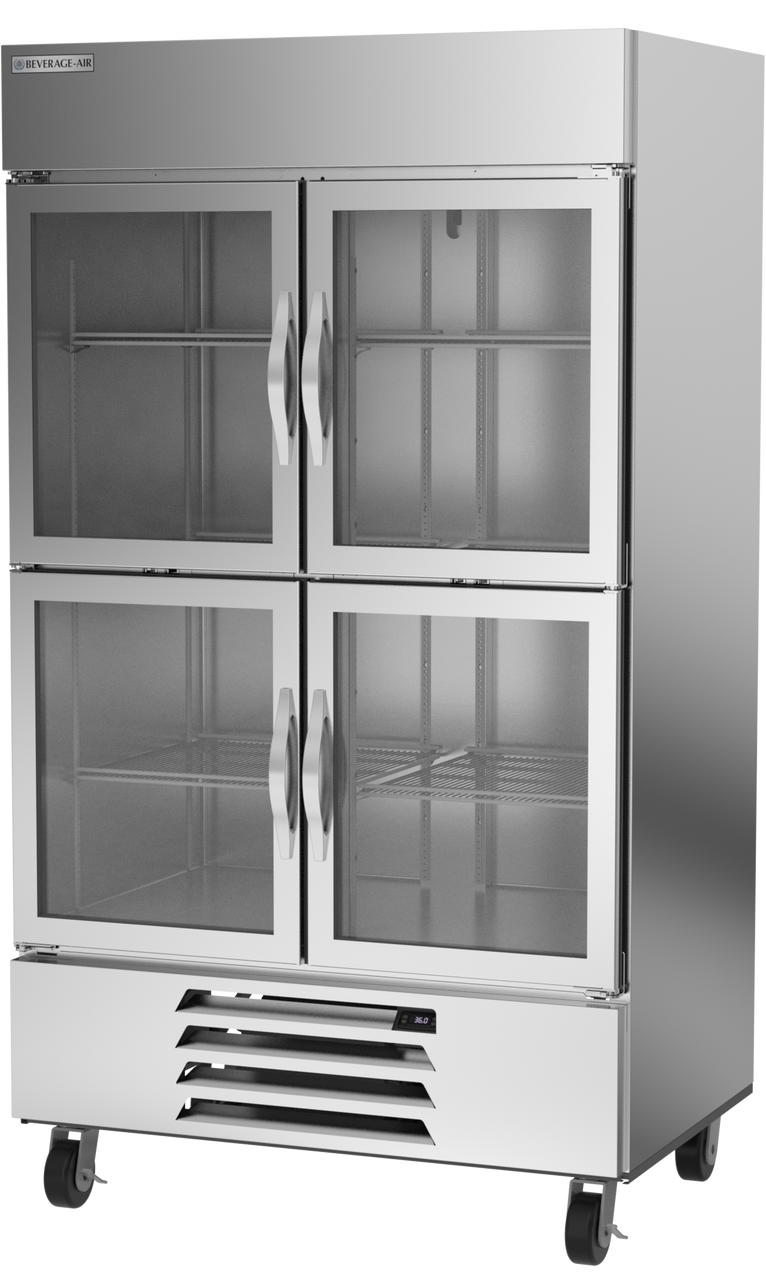 Beverage Air HBF44HC-1-HG | 47" Wide 4 Glass Door Bottom Mount Reach-In Freezer Horizon Series