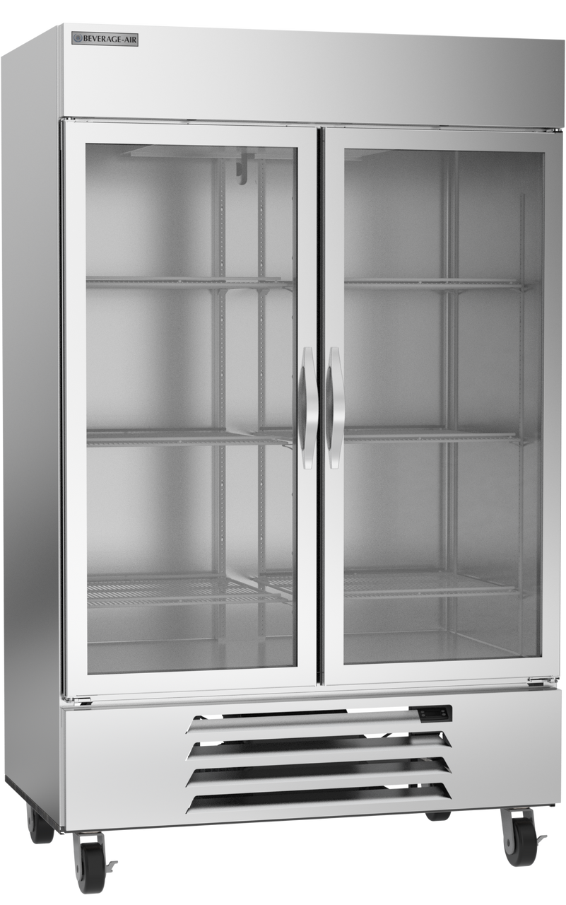 Beverage Air HBF49HC-1-G | 52" Wide 2 Glass Door Bottom Mount Reach-In Freezer Horizon Series