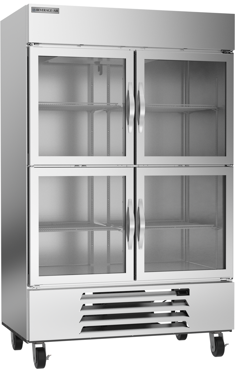 Beverage Air HBF49HC-1-HG | 52" Wide 4 Glass Door Bottom Mount Reach-In Freezer Horizon Series