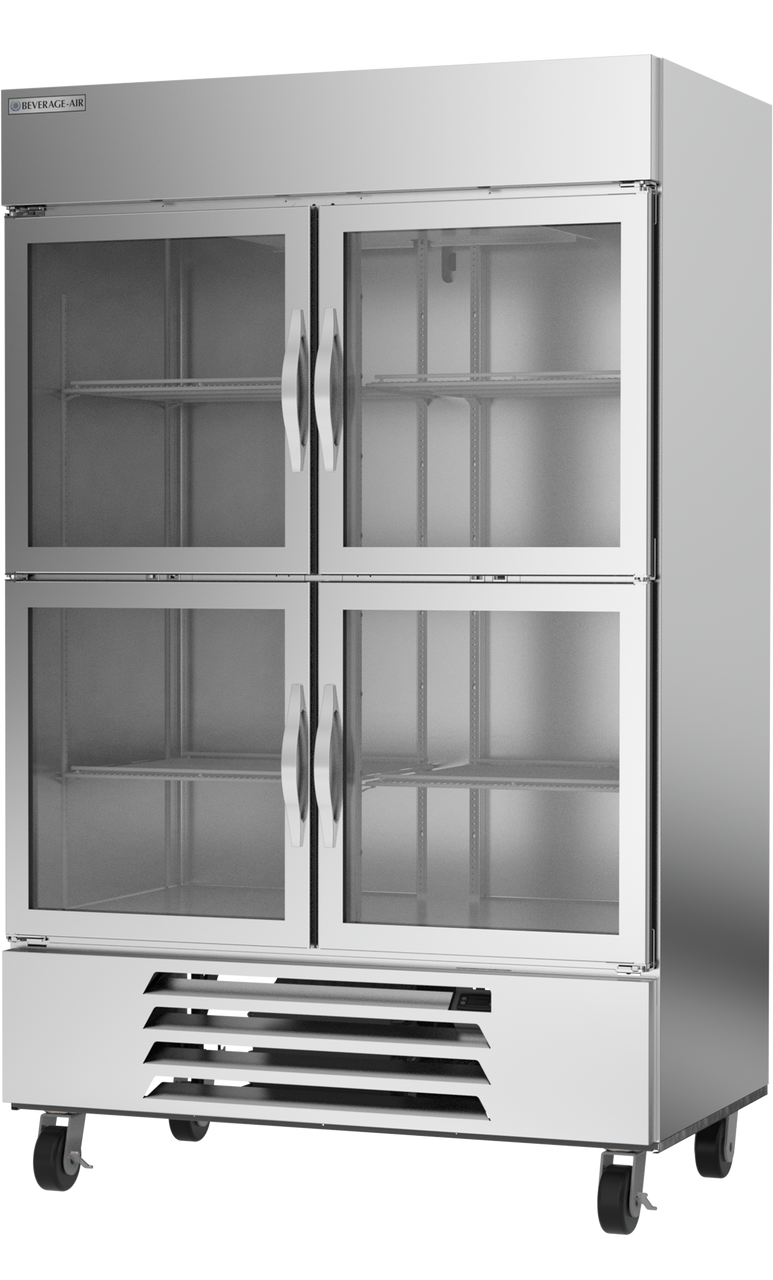 Beverage Air HBF49HC-1-HG | 52" Wide 4 Glass Door Bottom Mount Reach-In Freezer Horizon Series