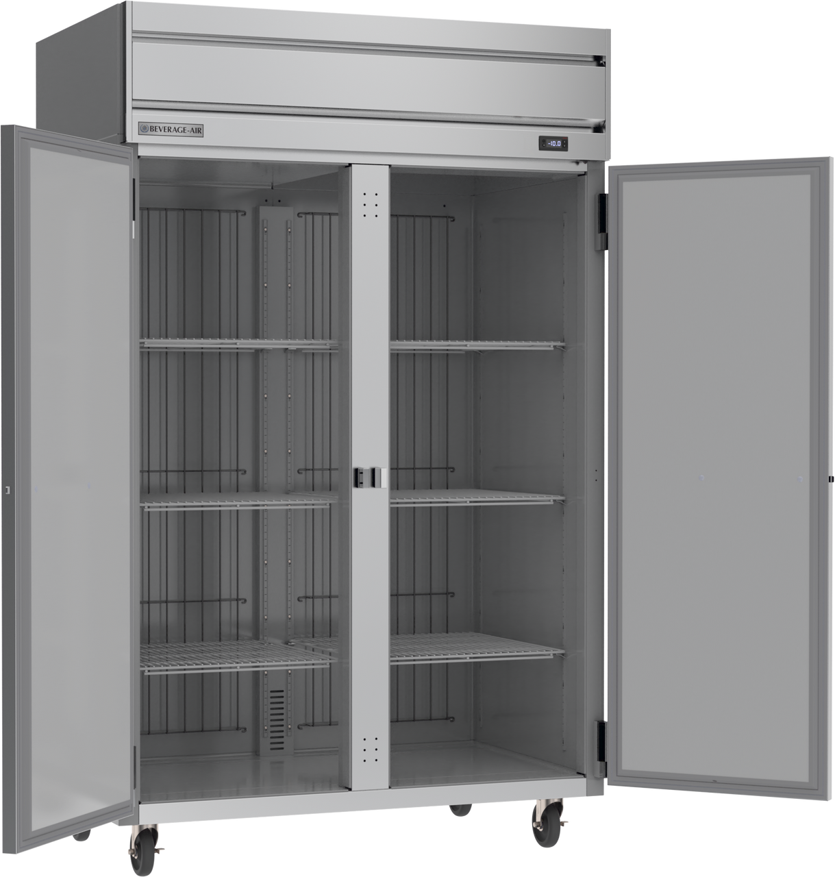 Beverage Air HF2HC-1S | 52" Wide 2 Door Top Mount Reach-In Freezer Horizon Series