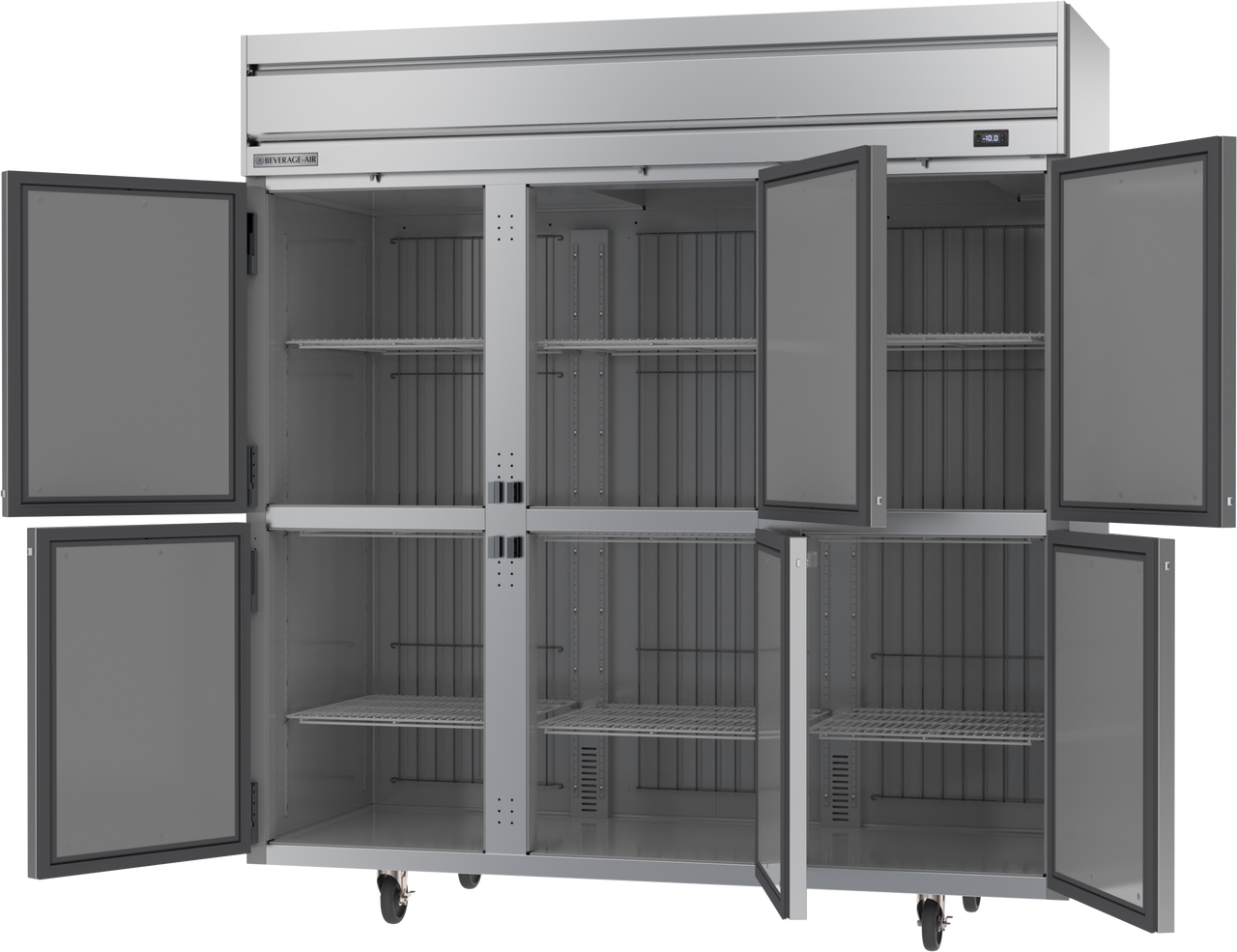 Beverage Air HF3HC-1HS | 78" Wide 6 Door Top Mount Reach-In Freezer Horizon Series