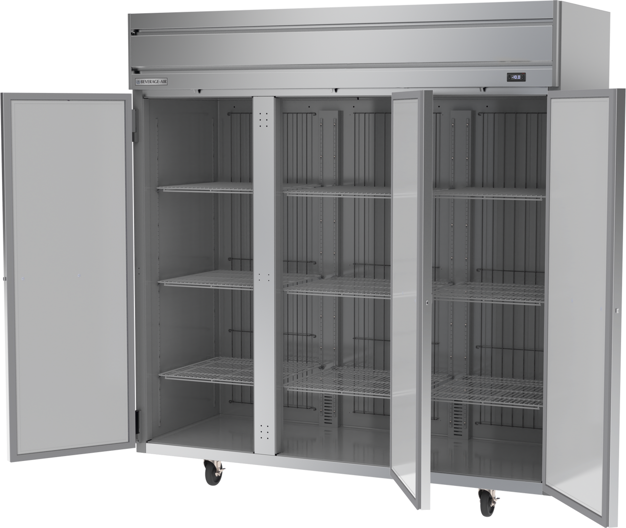 Beverage Air HF3HC-1S | 78" Wide 3 Door Top Mount Reach-In Freezer Horizon Series