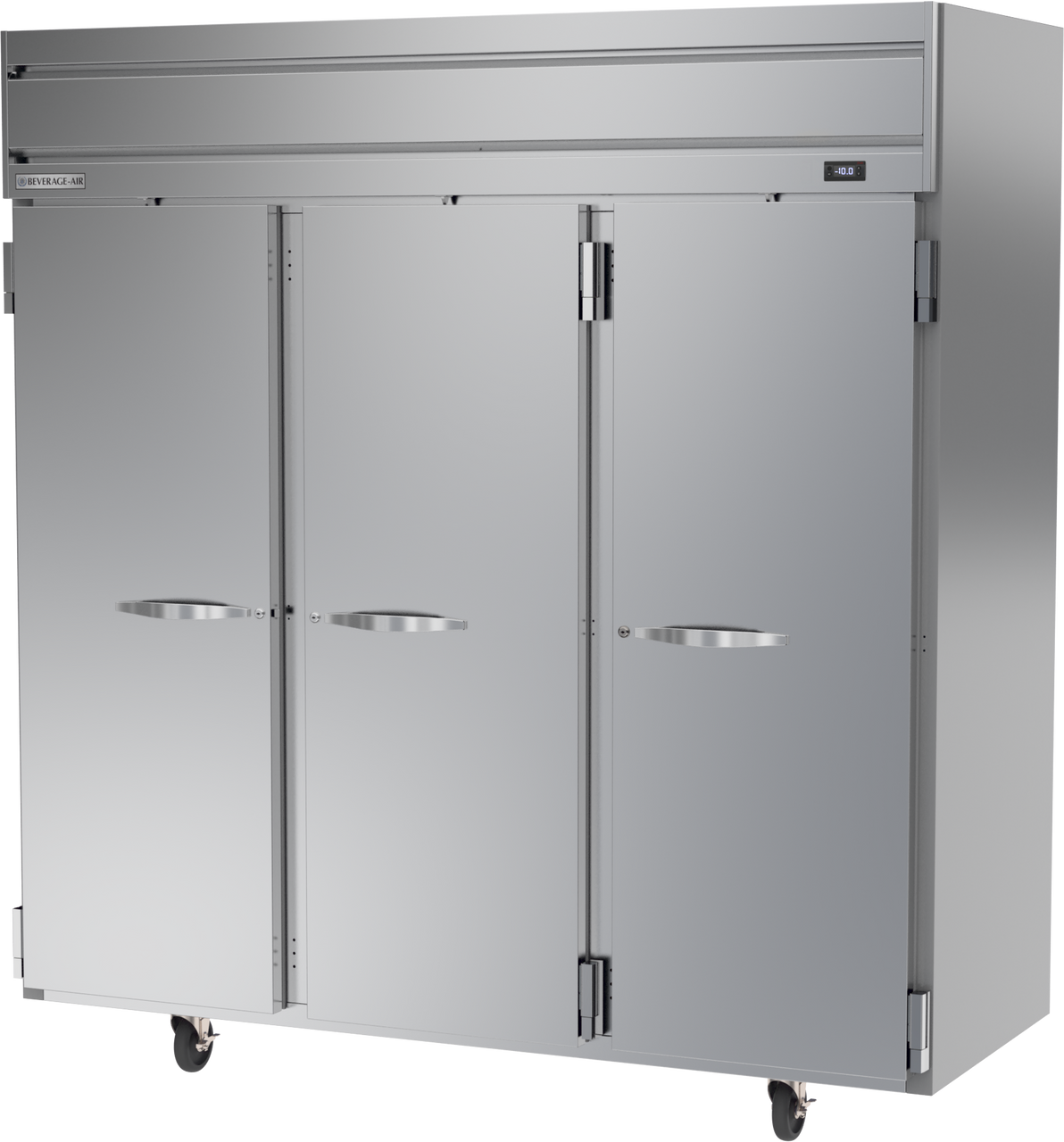 Beverage Air HF3HC-1S | 78" Wide 3 Door Top Mount Reach-In Freezer Horizon Series