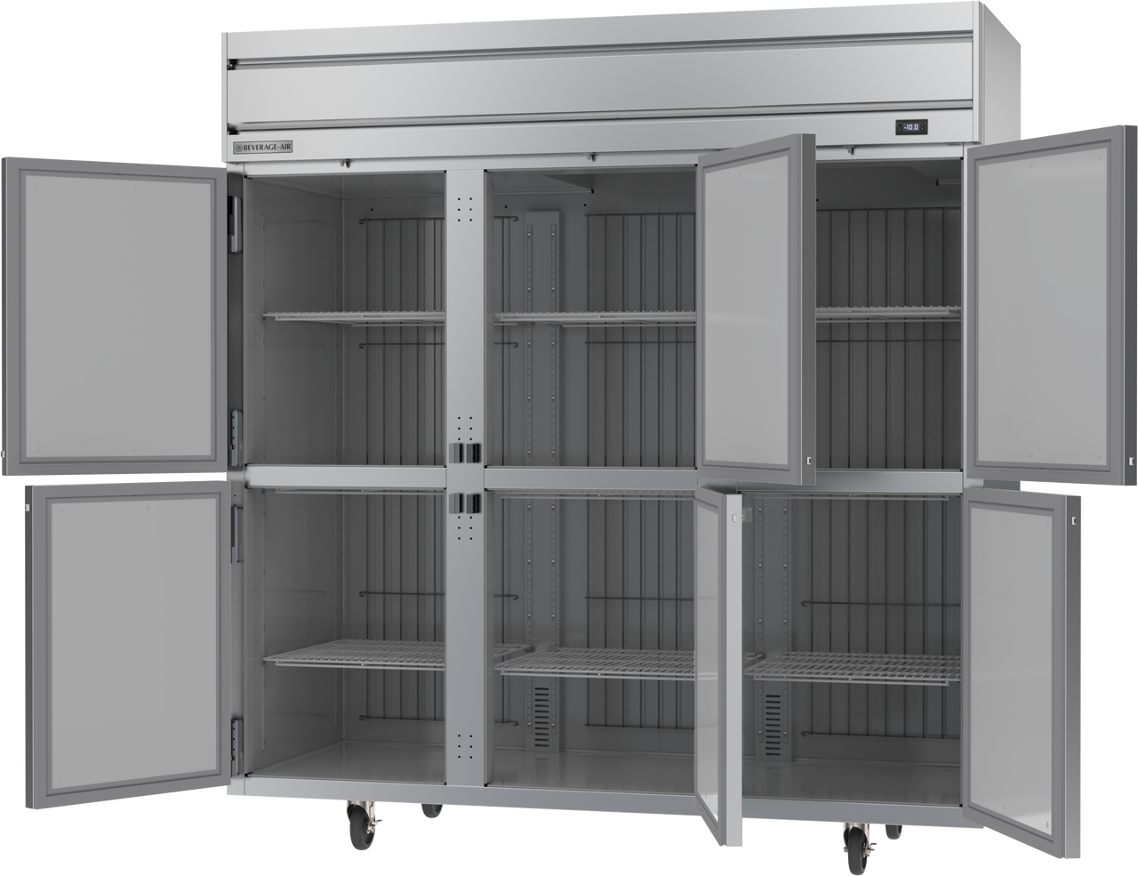 Beverage Air HFP3HC-1HS | 78" Wide 6 Door Top Mount Reach-In Freezer Horizon Series