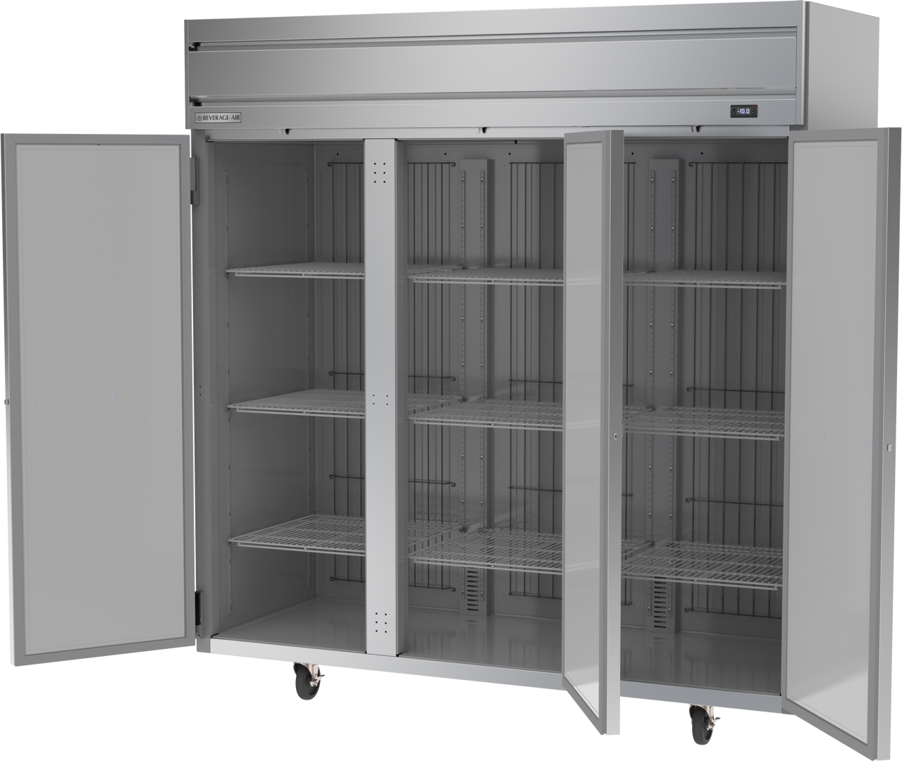 Beverage Air HFP3HC-1S | 78" Wide 3 Door Top Mount Reach-In Freezer Horizon Series