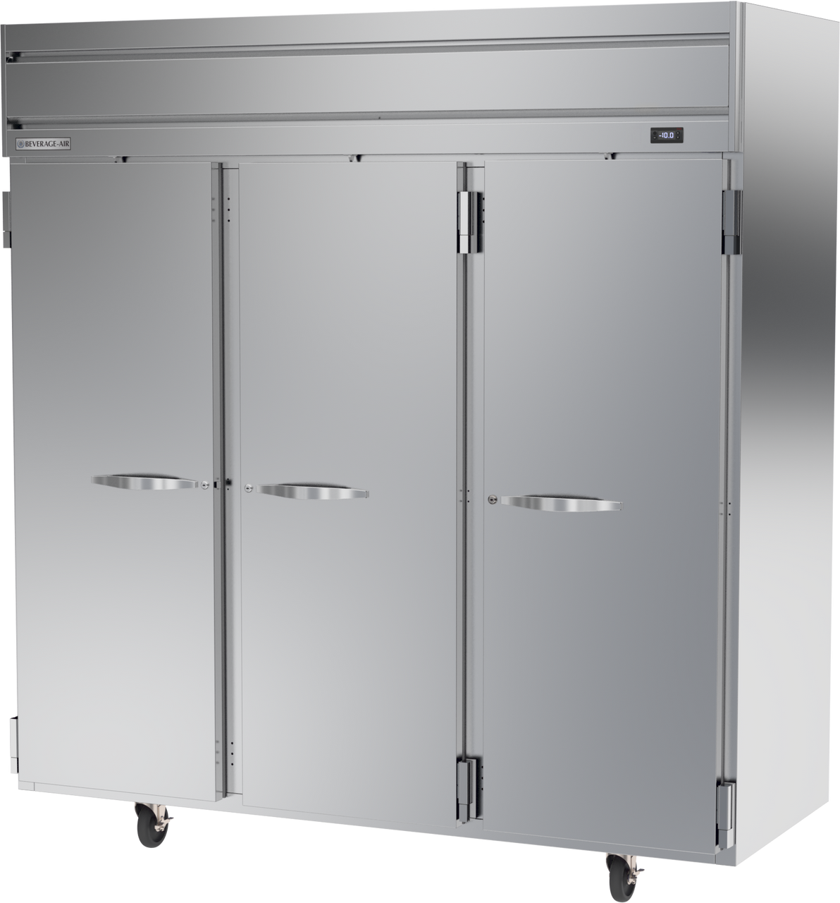 Beverage Air HFP3HC-1S | 78" Wide 3 Door Top Mount Reach-In Freezer Horizon Series