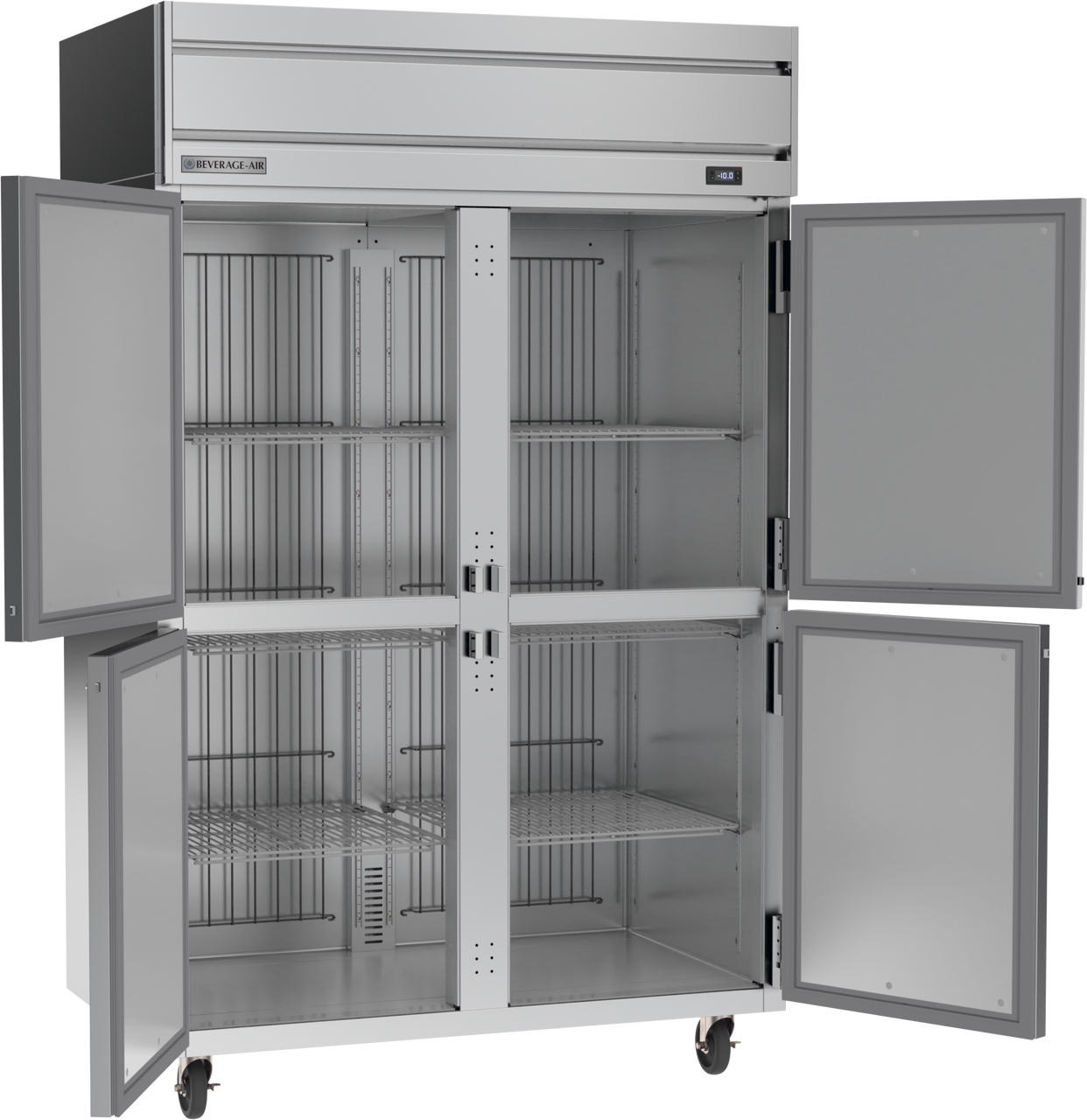 Beverage Air HFPS2HC-1HS | 52" Wide 4 Door Top Mount Reach-In Freezer Horizon Series