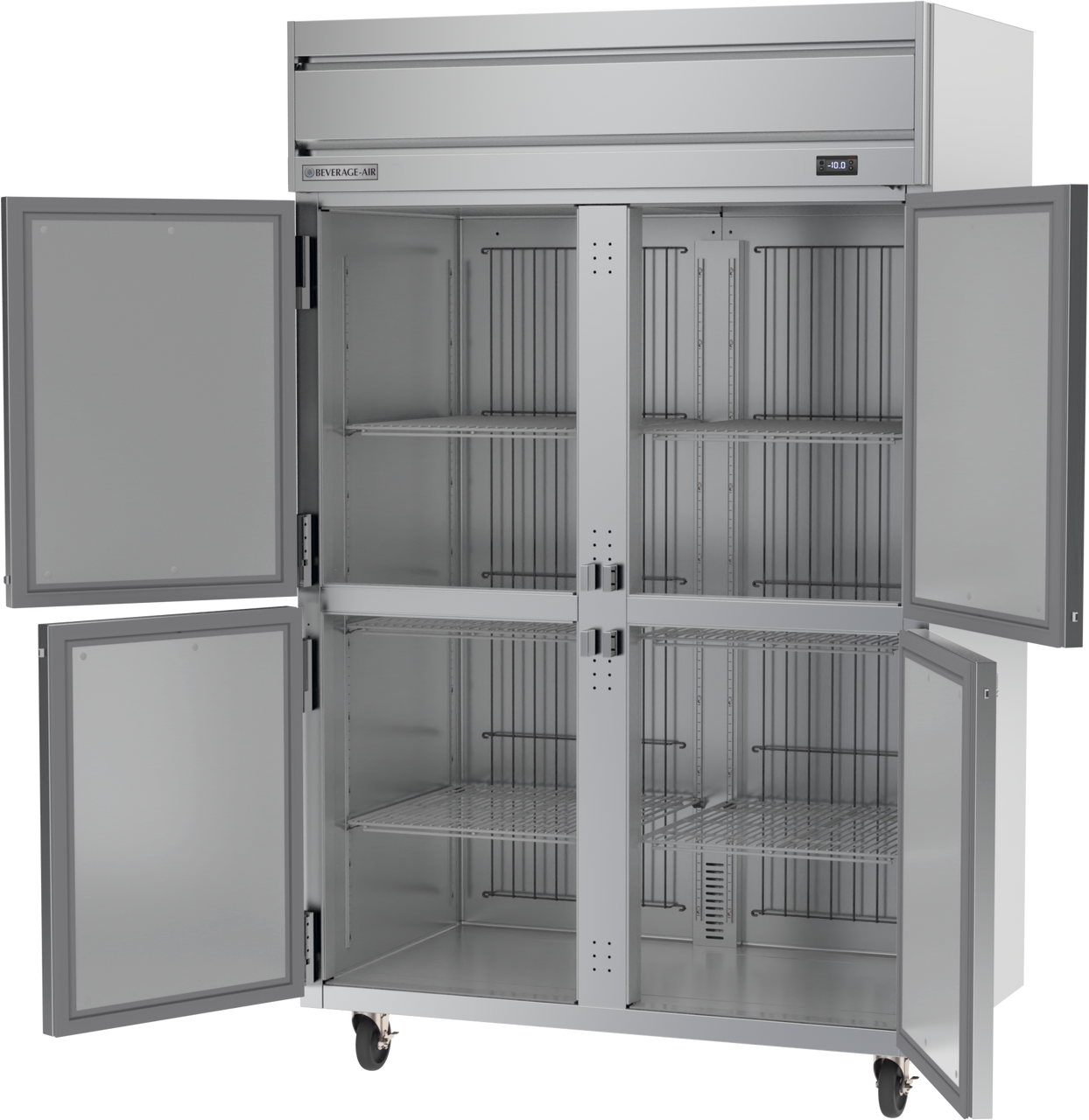 Beverage Air HFPS2HC-1HS | 52" Wide 4 Door Top Mount Reach-In Freezer Horizon Series