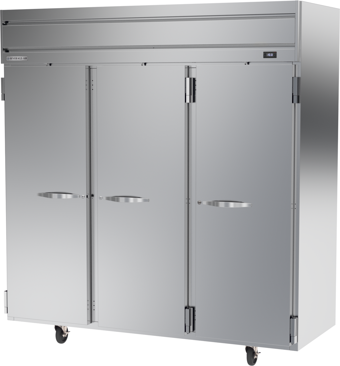 Beverage Air HFPS3HC-1S | 78" Wide 3 Door Top Mount Reach-In Freezer Horizon Series