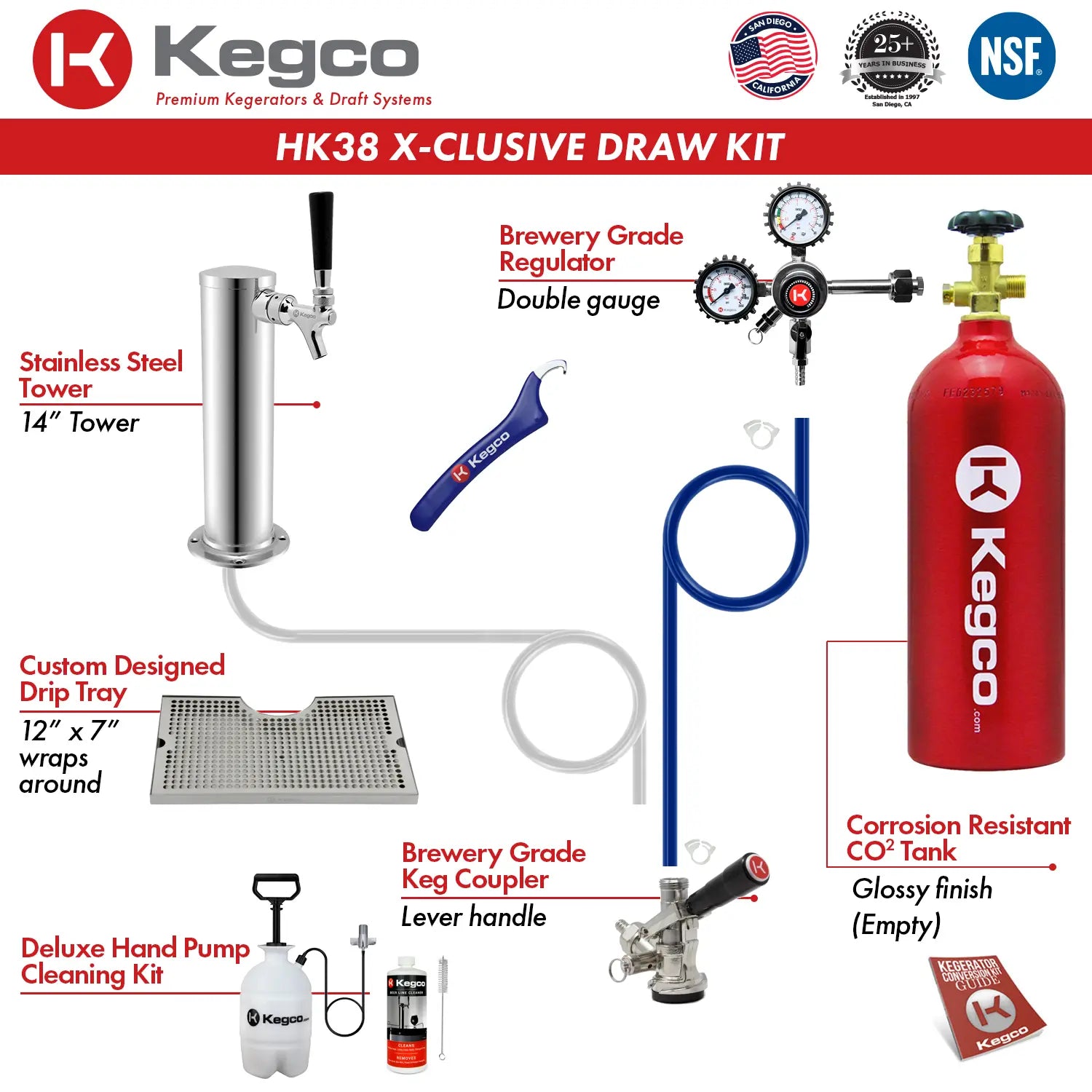 Kegco | 24" Wide Stainless Steel Kegerator with Kit