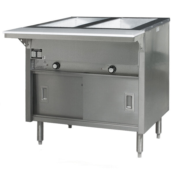 Eagle Group | Two Pan Open Well Stationary Electric Hot Food Table