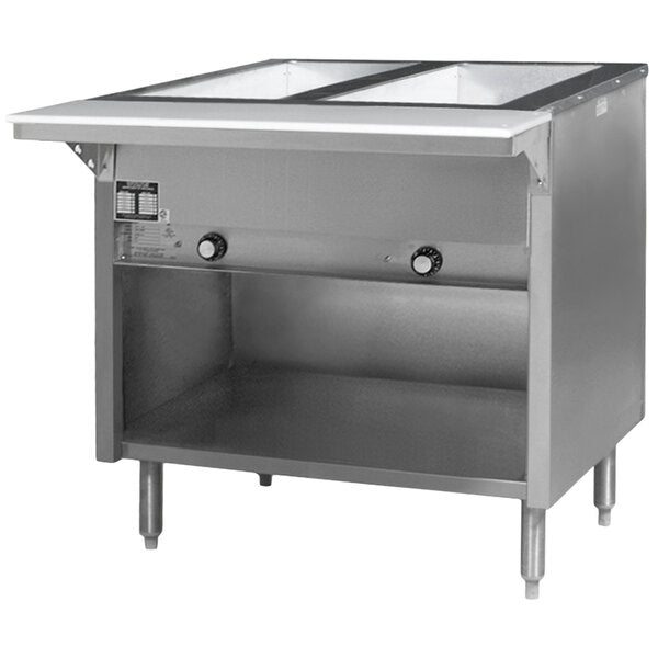 Eagle Group HT2OB-240 | Open Front Two Pan Open Well Stationary Electric Hot Food Table